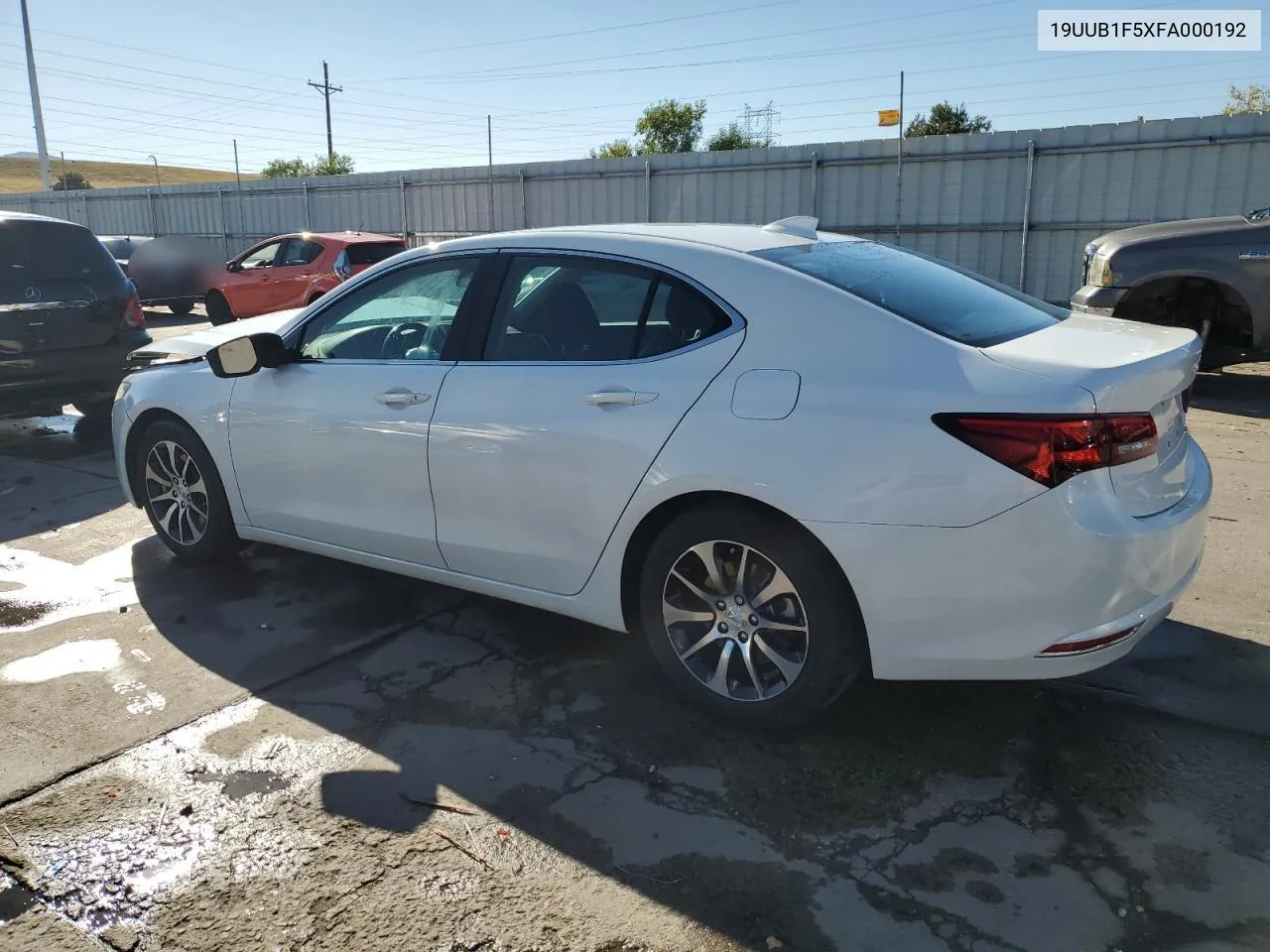 19UUB1F5XFA000192 2015 Acura Tlx Tech