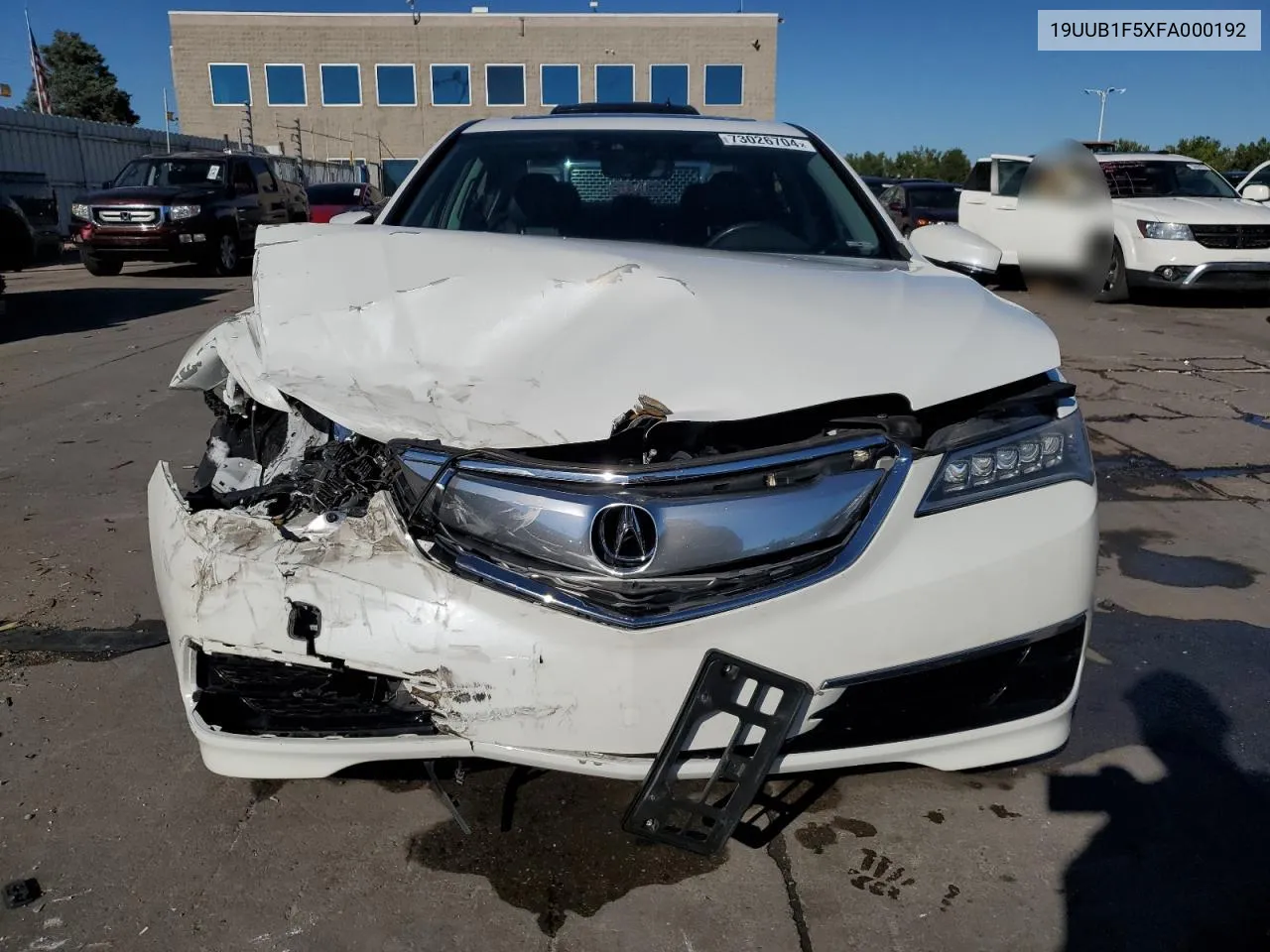 19UUB1F5XFA000192 2015 Acura Tlx Tech