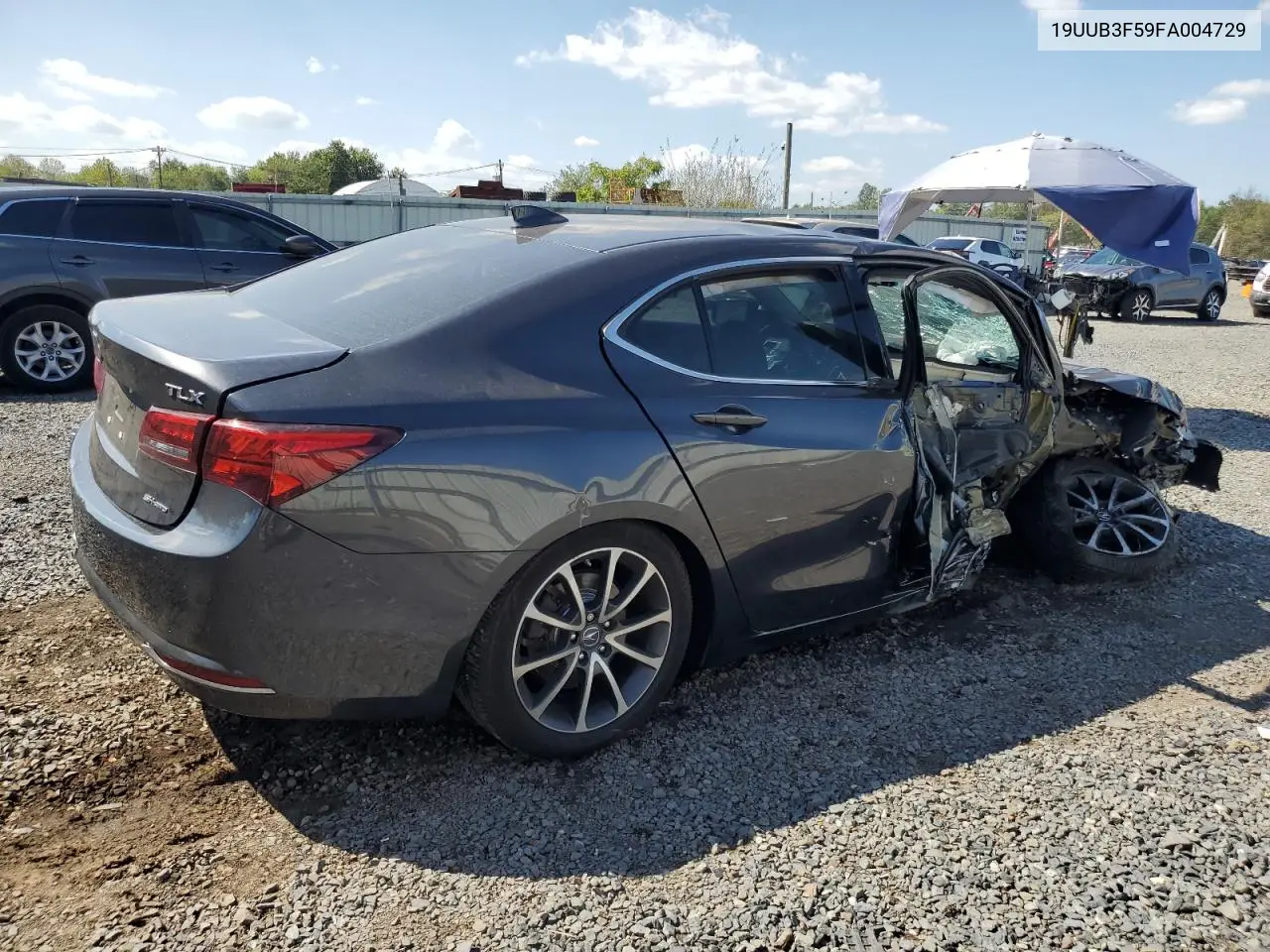 19UUB3F59FA004729 2015 Acura Tlx Tech