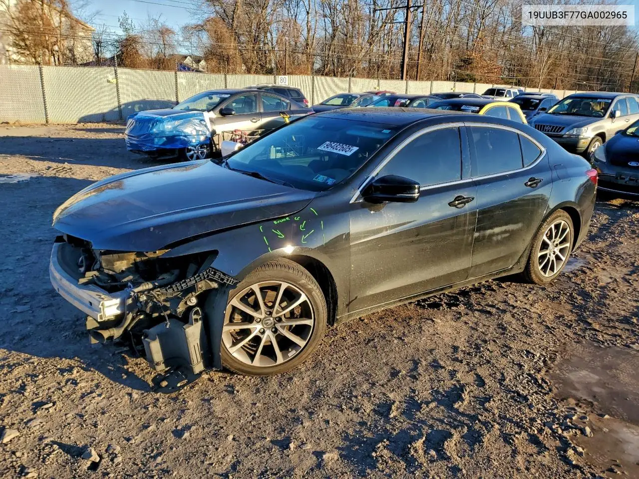 19UUB3F77GA002965 2016 Acura Tlx Advance