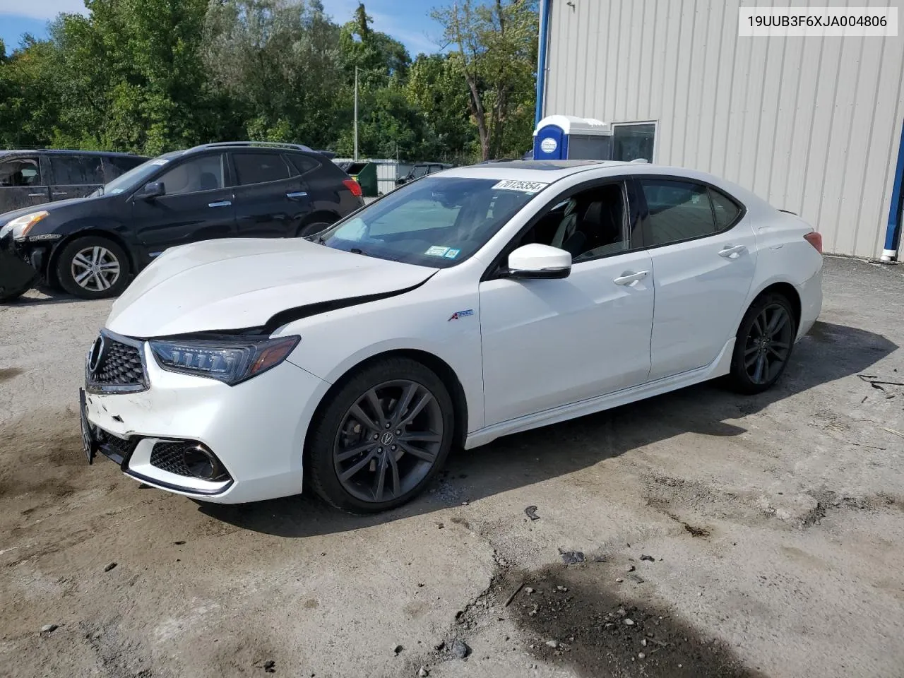 19UUB3F6XJA004806 2018 Acura Tlx Tech+A