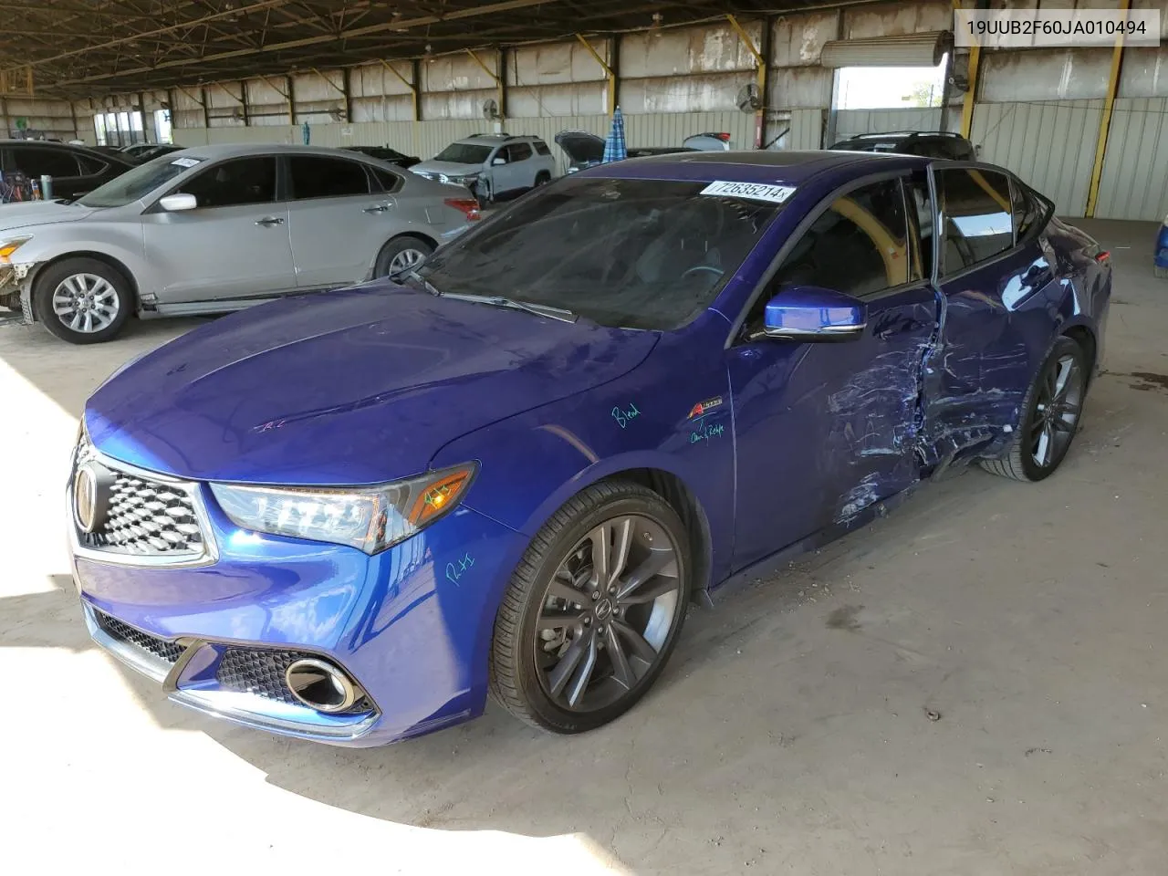 19UUB2F60JA010494 2018 Acura Tlx Tech+A