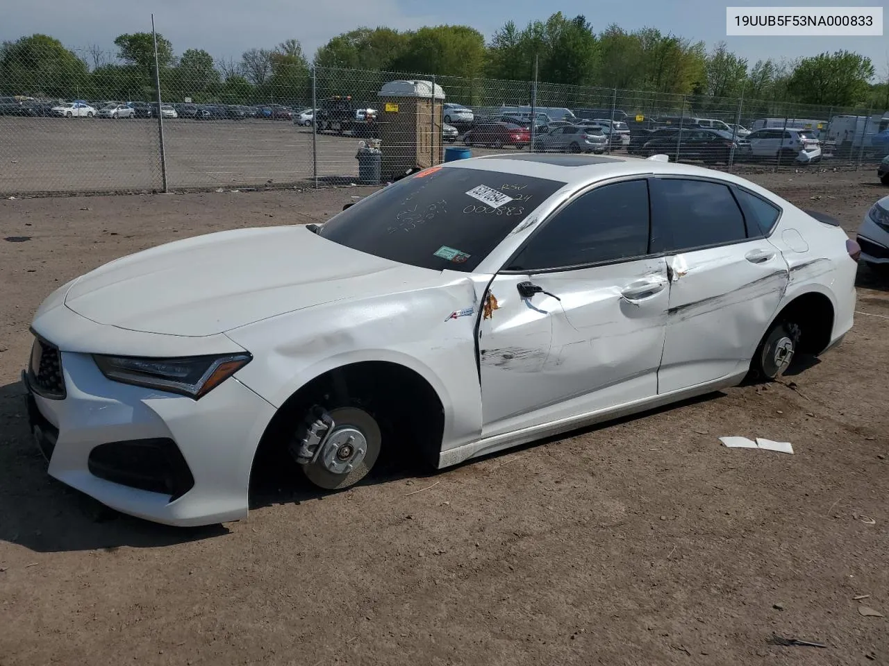 19UUB5F53NA000833 2022 Acura Tlx Tech A