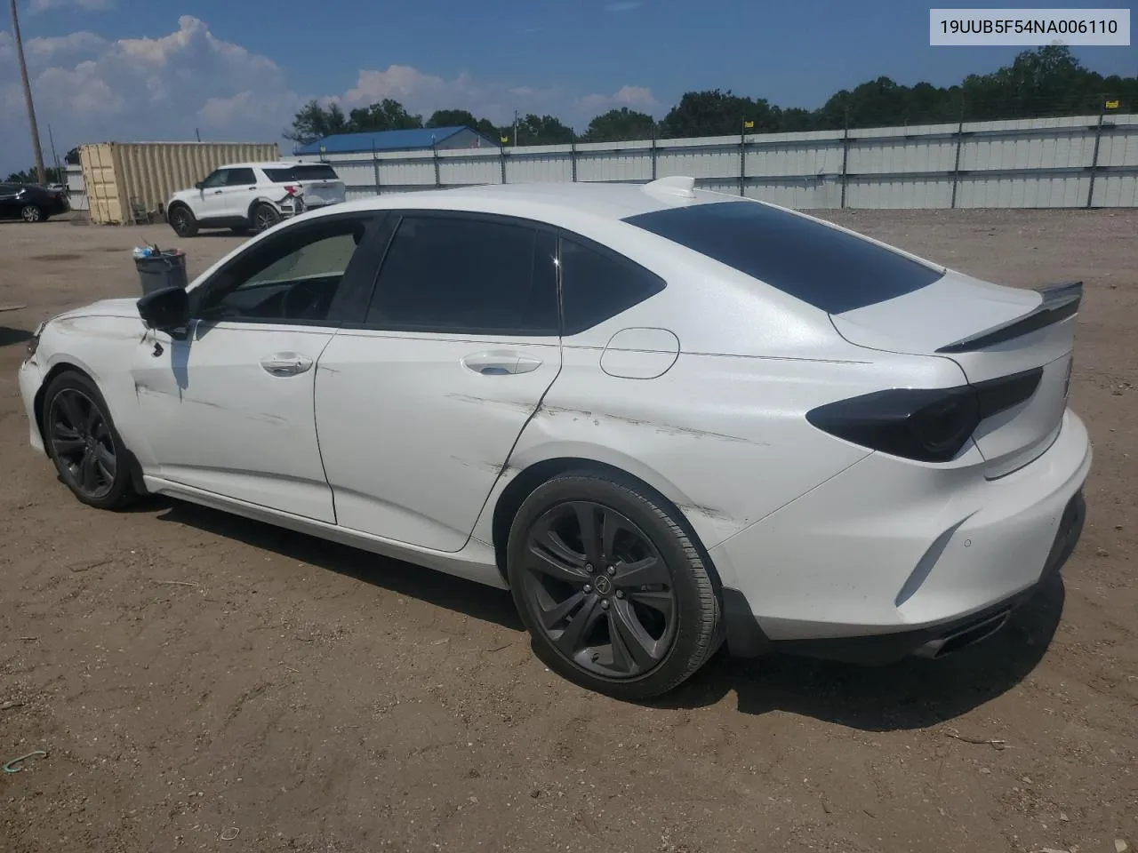 19UUB5F54NA006110 2022 Acura Tlx Tech A