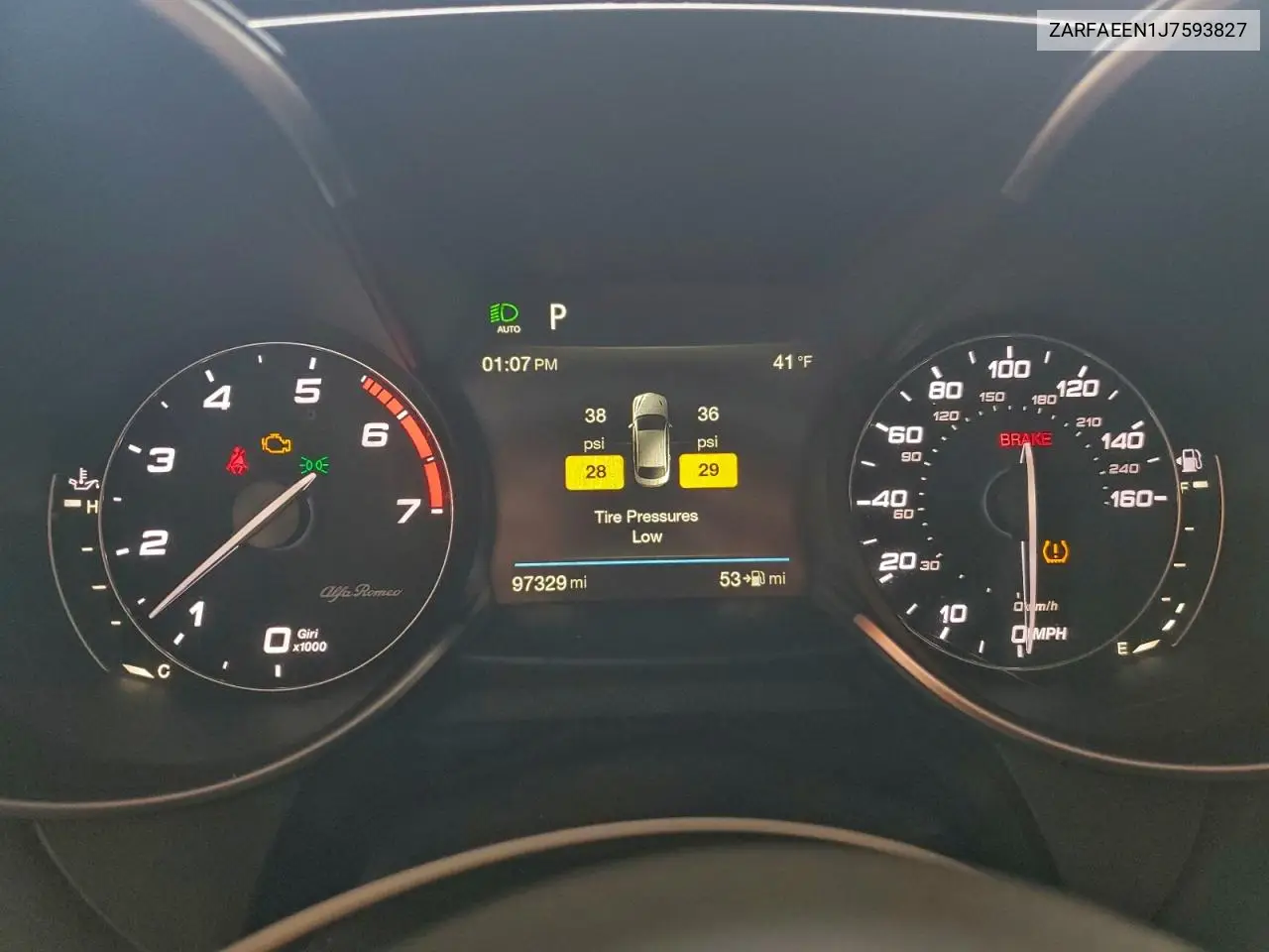 ZARFAEEN1J7593827 2018 Alfa Romeo Giulia Ti Q4