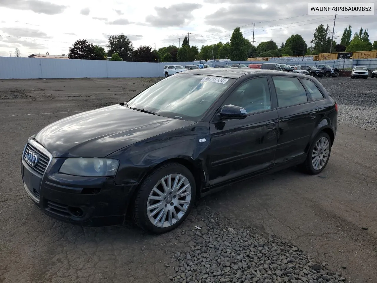 WAUNF78P86A009852 2006 Audi A3 2.0 Premium