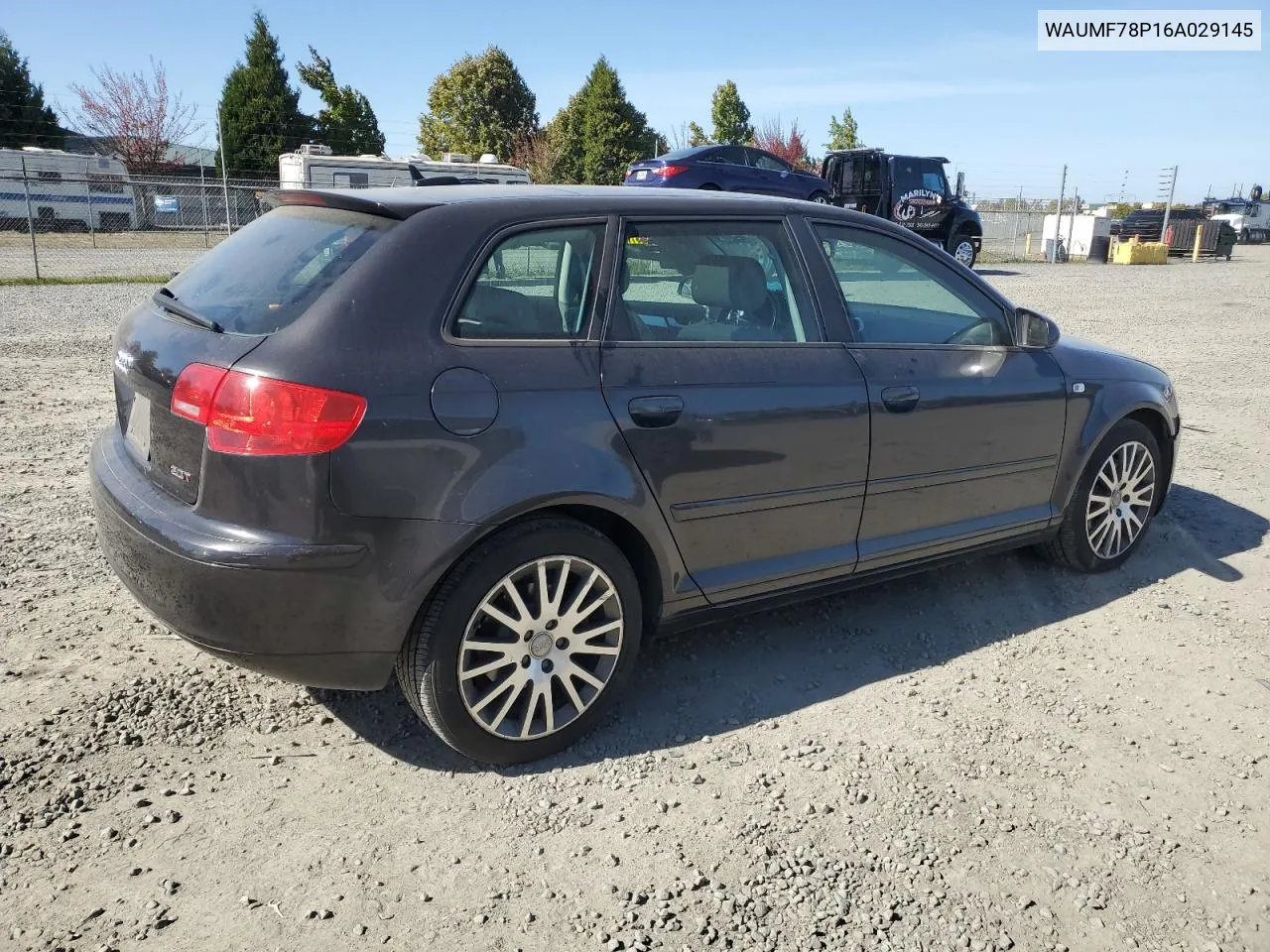 WAUMF78P16A029145 2006 Audi A3 2.0 Sport