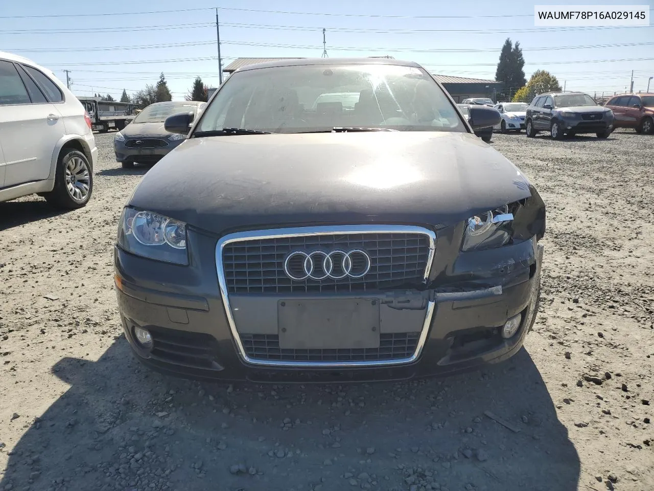 WAUMF78P16A029145 2006 Audi A3 2.0 Sport