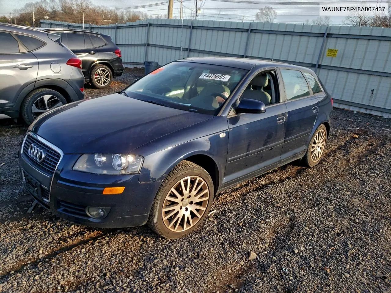 WAUNF78P48A007437 2008 Audi A3 2.0 Premium