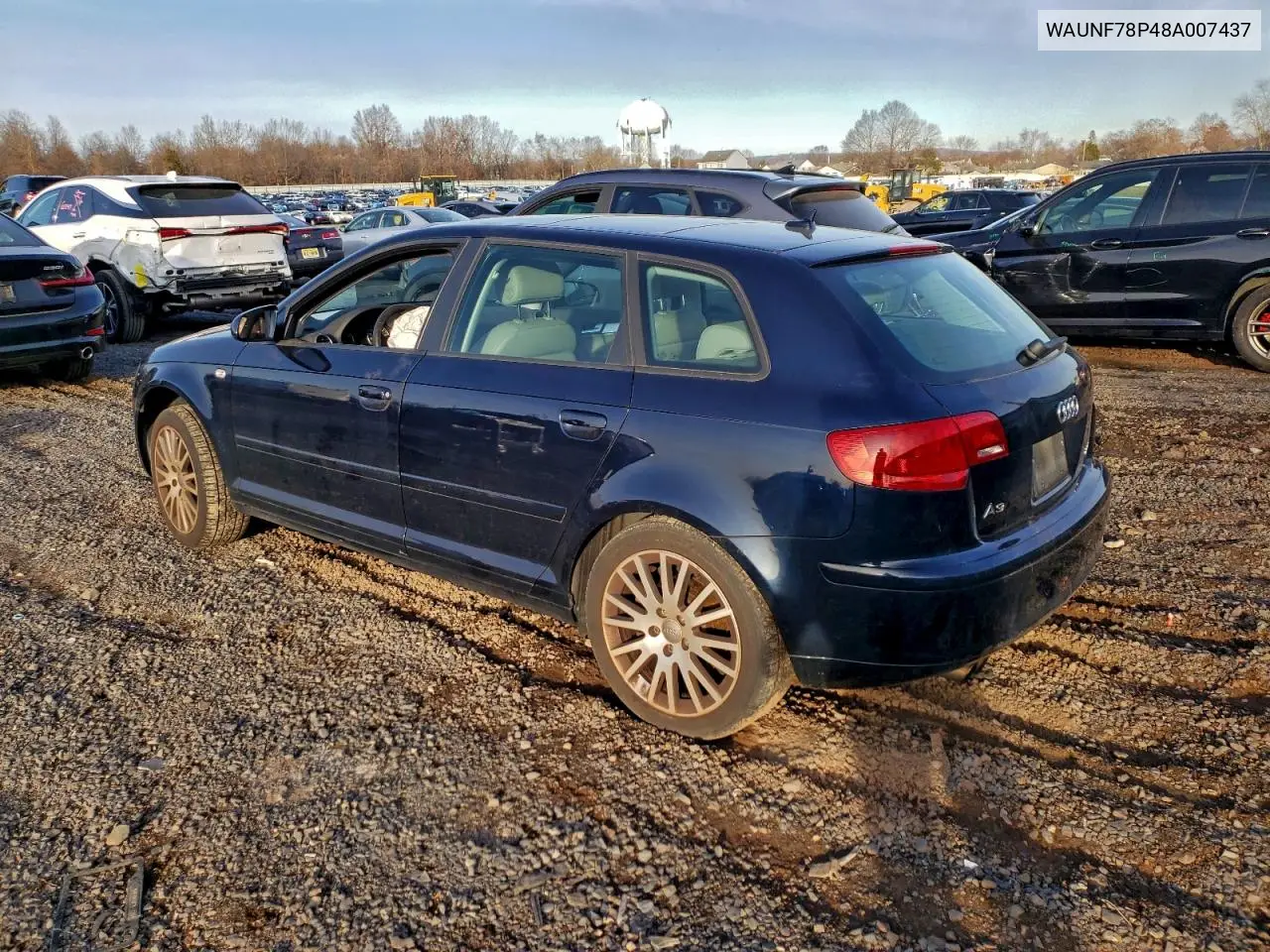 WAUNF78P48A007437 2008 Audi A3 2.0 Premium