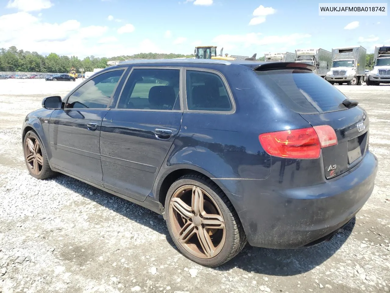 2011 Audi A3 Premium Plus VIN: WAUKJAFM0BA018742 Lot: 54158524