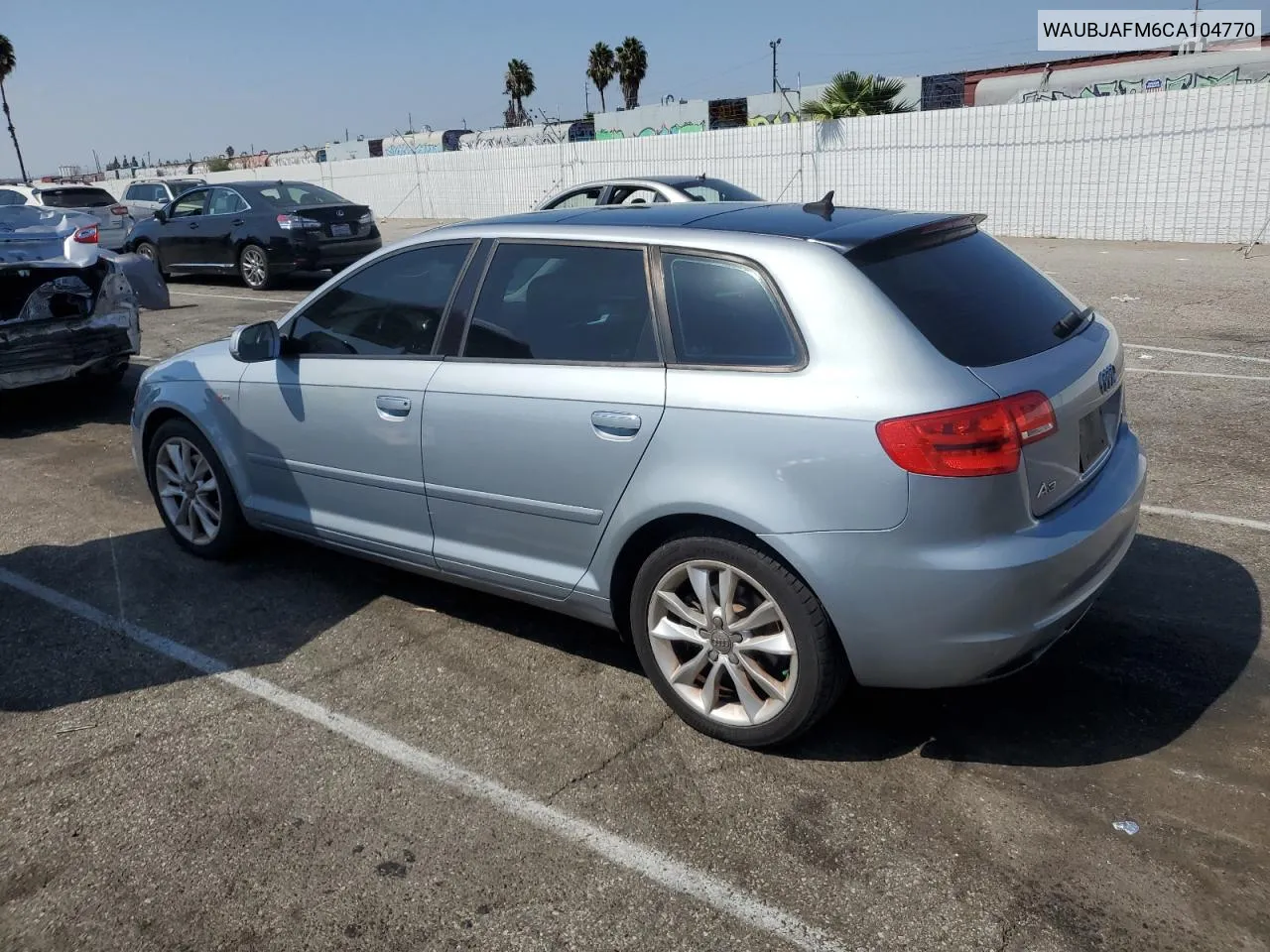 2012 Audi A3 Premium VIN: WAUBJAFM6CA104770 Lot: 72389184