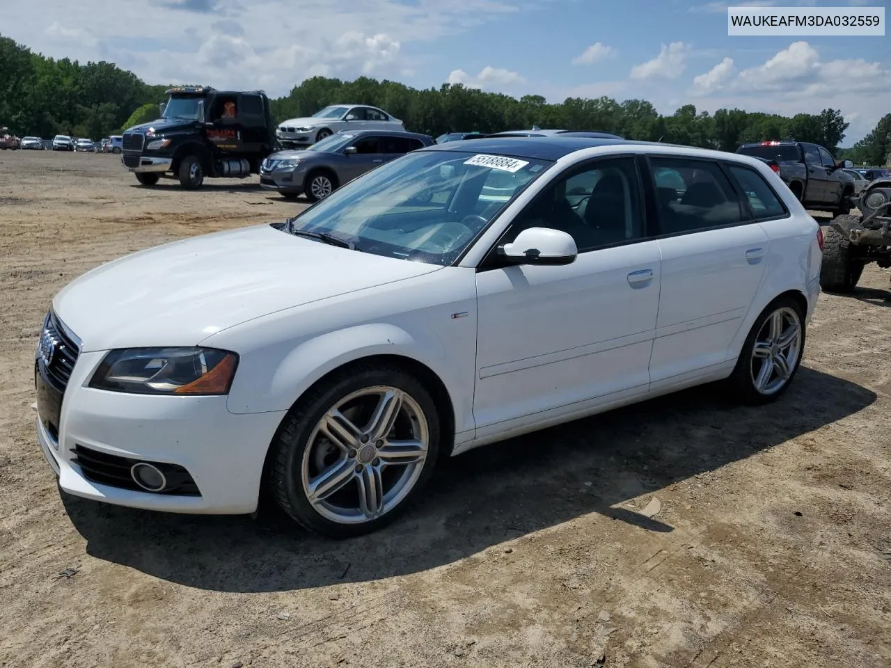 2013 Audi A3 Premium Plus VIN: WAUKEAFM3DA032559 Lot: 55188884