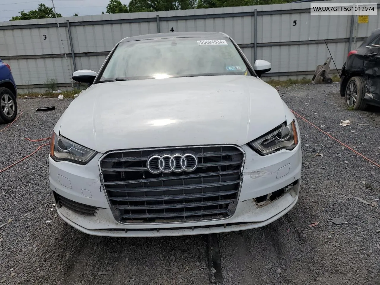 2016 Audi A3 Premium VIN: WAUA7GFF5G1012974 Lot: 55684534