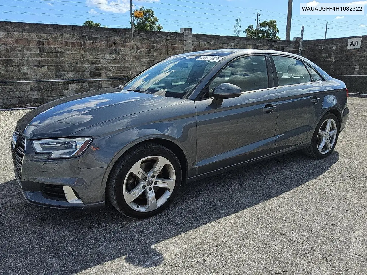 WAUAUGFF4H1032322 2017 Audi A3 Premium
