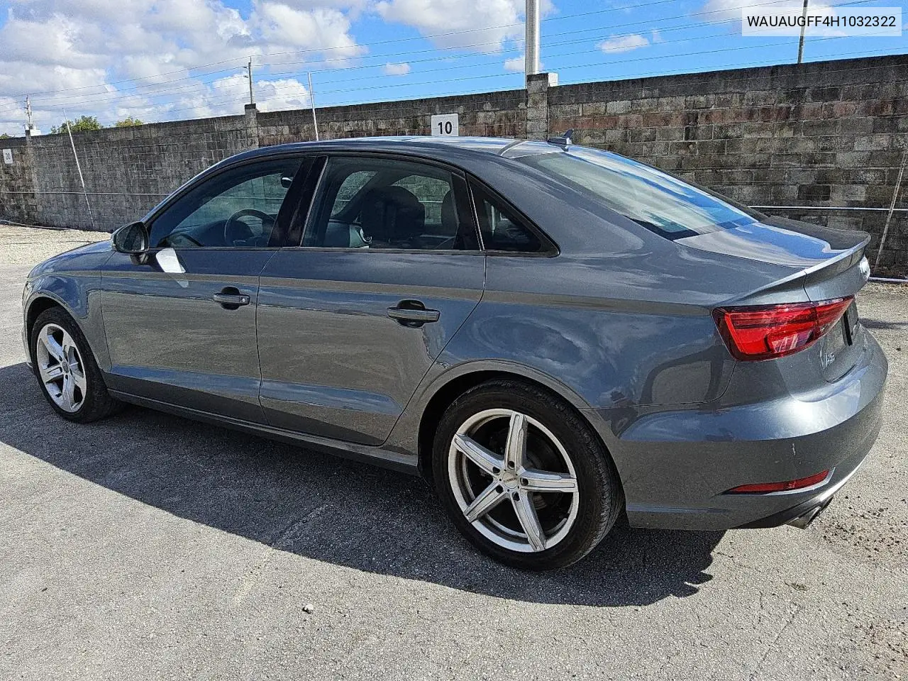 WAUAUGFF4H1032322 2017 Audi A3 Premium
