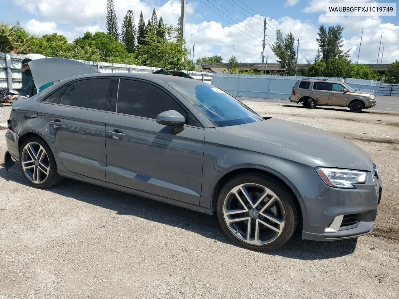 2018 Audi A3 Premium VIN: WAUB8GFFXJ1019749 Lot: 53359134