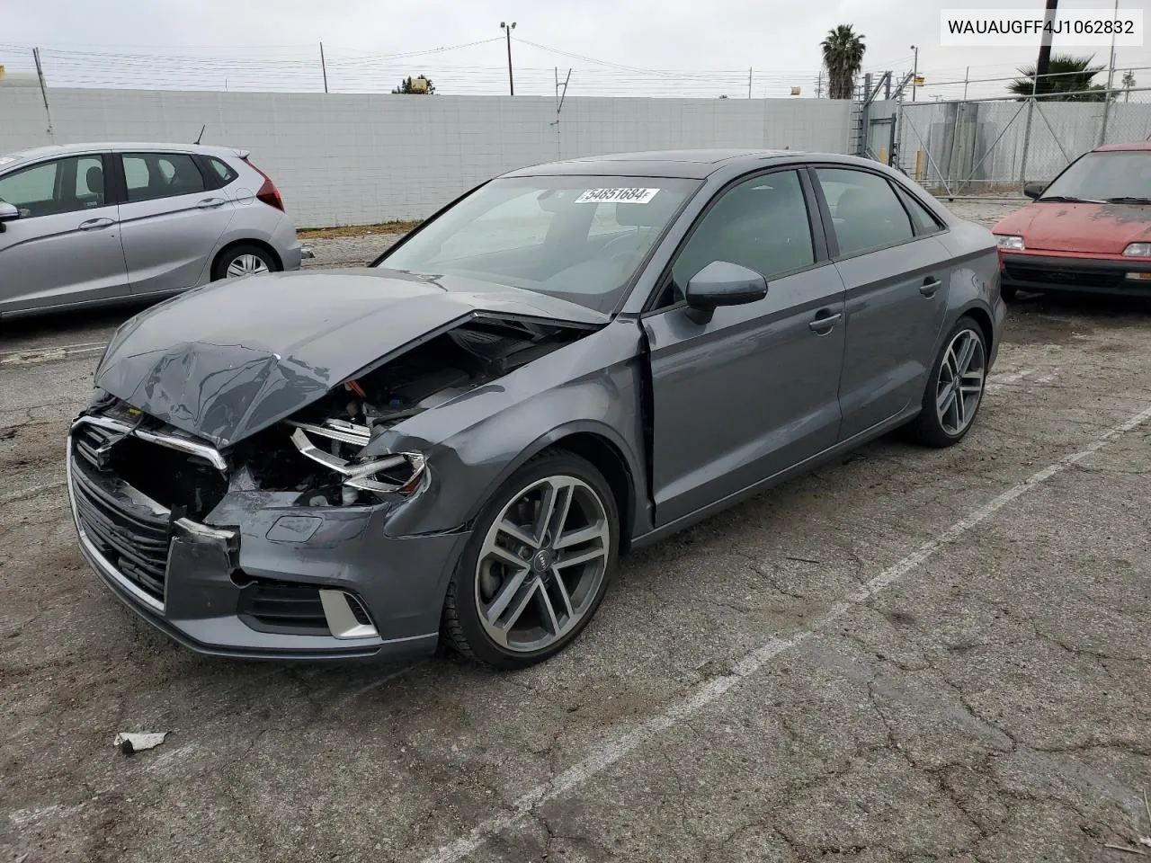 WAUAUGFF4J1062832 2018 Audi A3 Premium