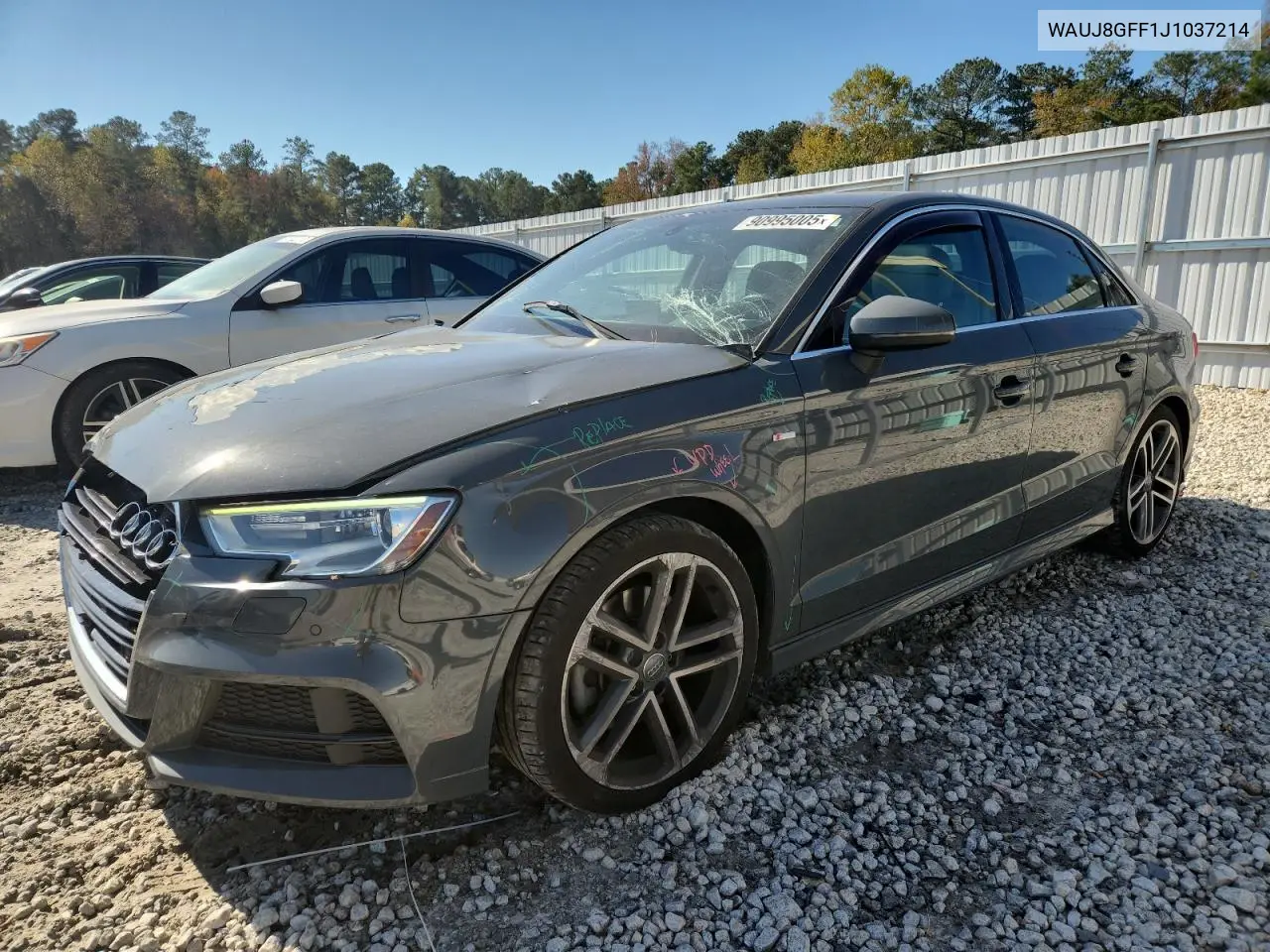 WAUJ8GFF1J1037214 2018 Audi A3 Premium Plus