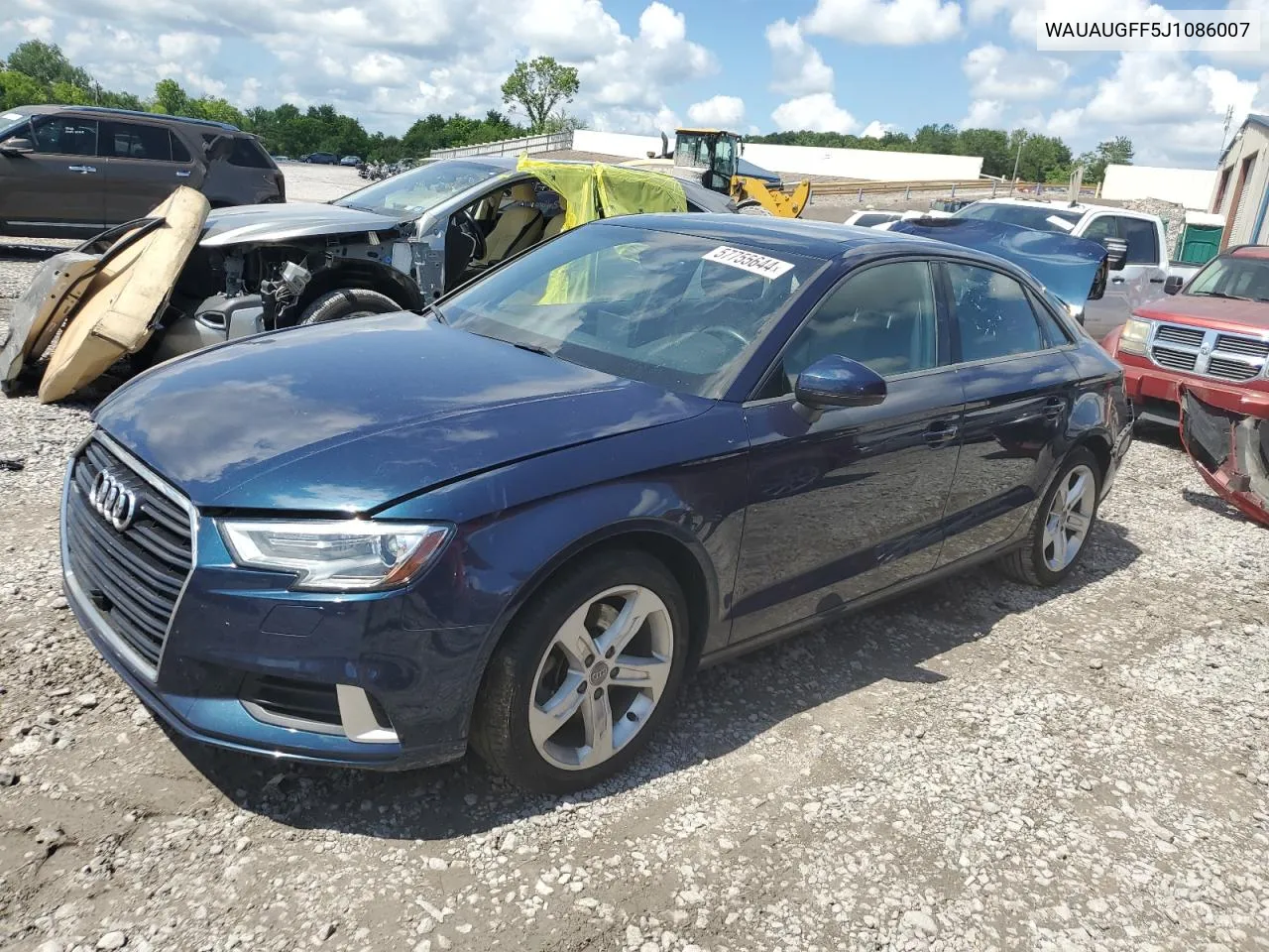 2018 Audi A3 Premium VIN: WAUAUGFF5J1086007 Lot: 57755644