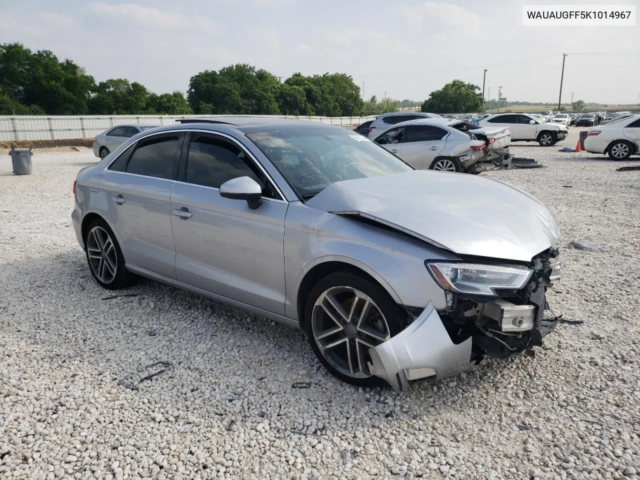 2019 Audi A3 Premium VIN: WAUAUGFF5K1014967 Lot: 55697234