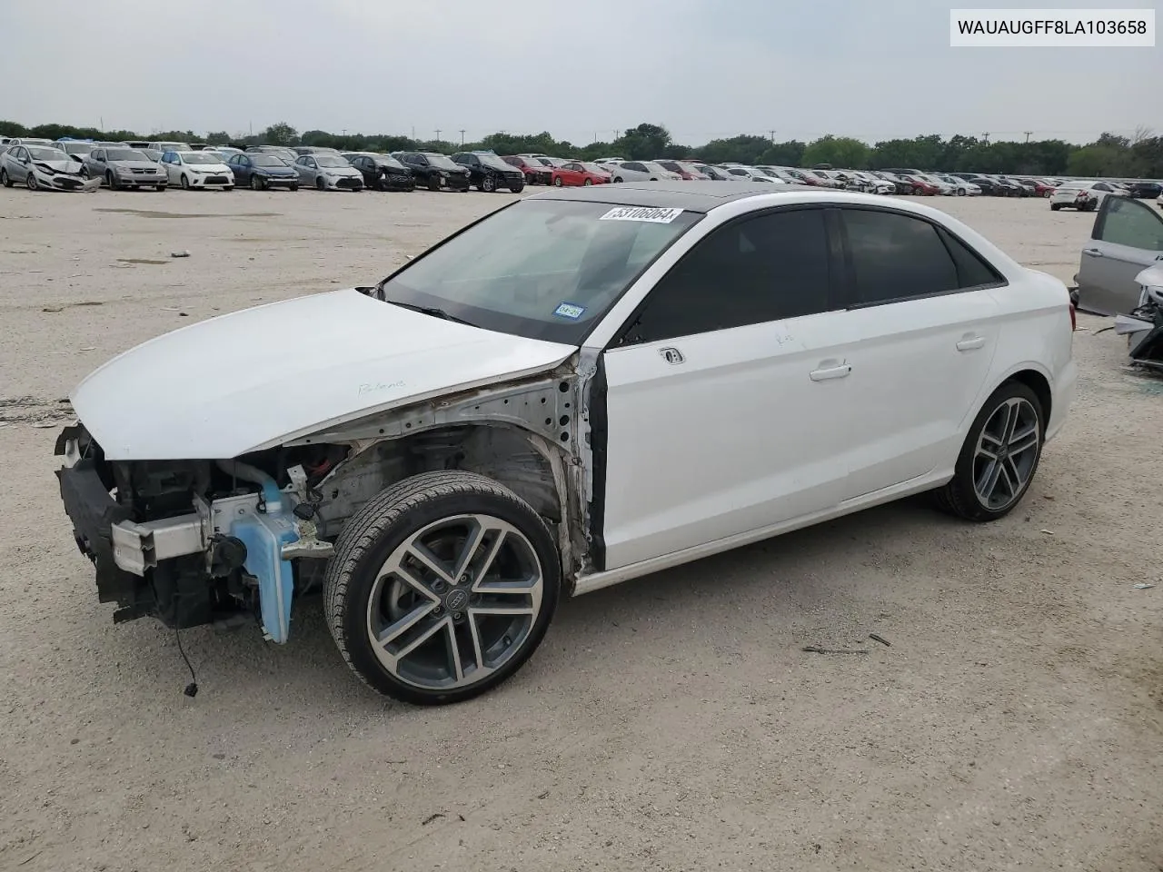 2020 Audi A3 Premium VIN: WAUAUGFF8LA103658 Lot: 53106064