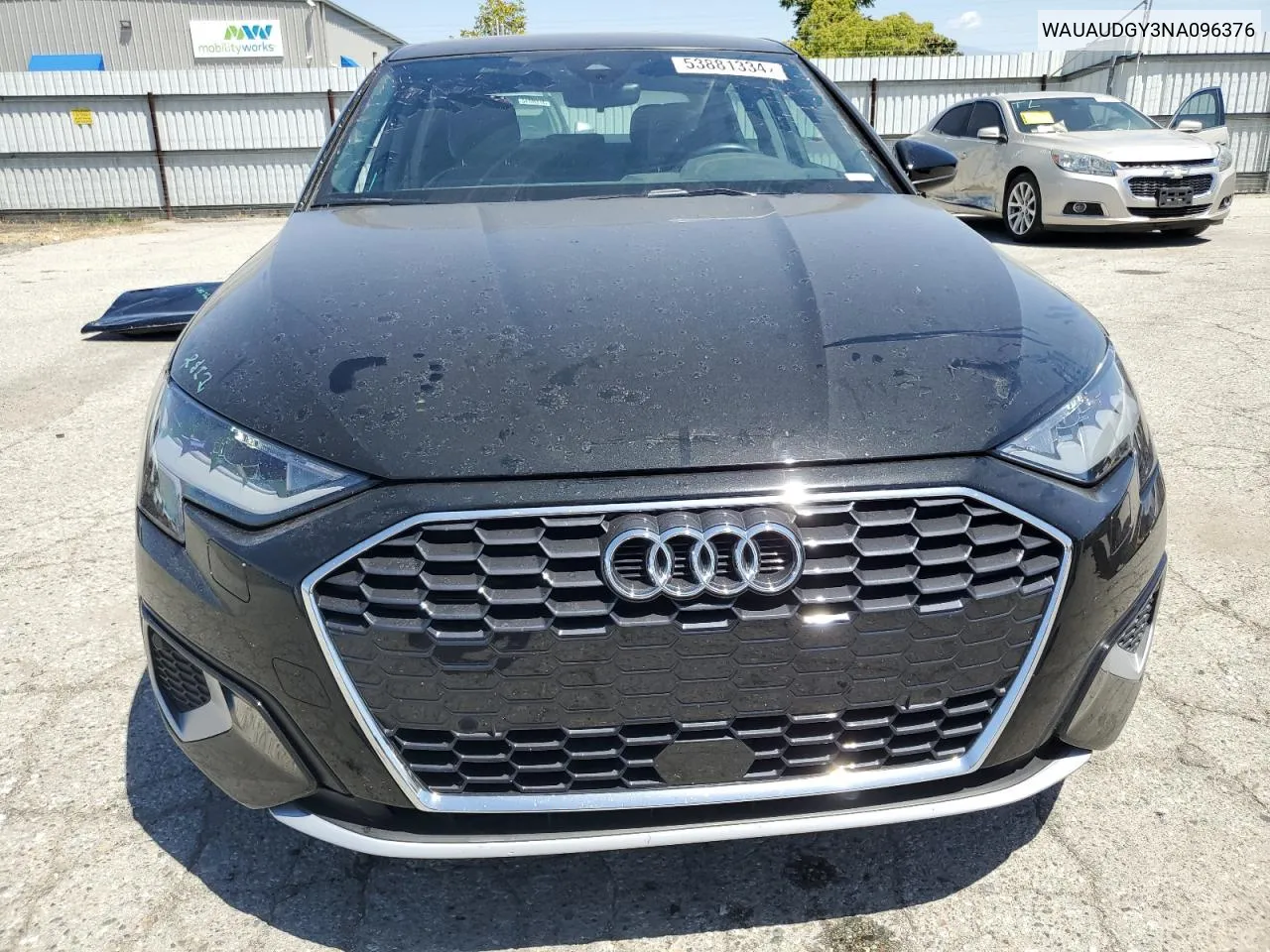 2022 Audi A3 Premium VIN: WAUAUDGY3NA096376 Lot: 53881334