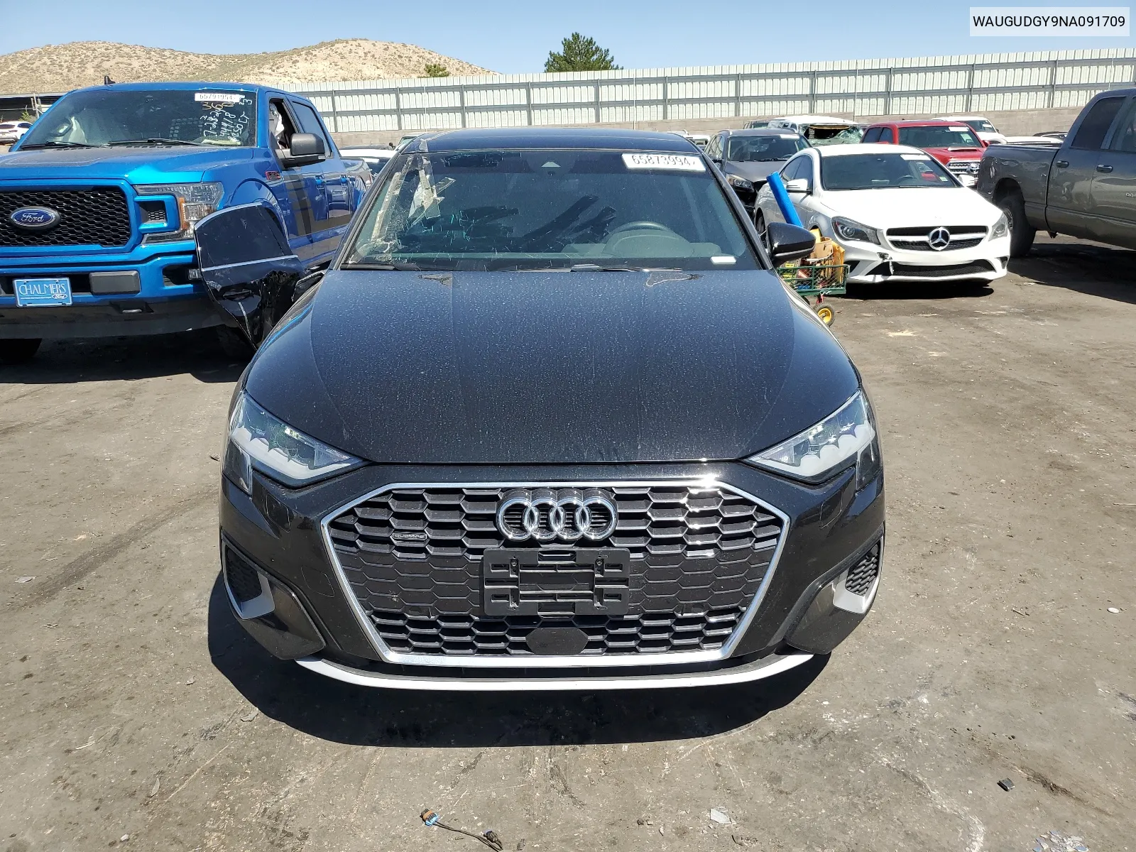 2022 Audi A3 Premium VIN: WAUGUDGY9NA091709 Lot: 65873994