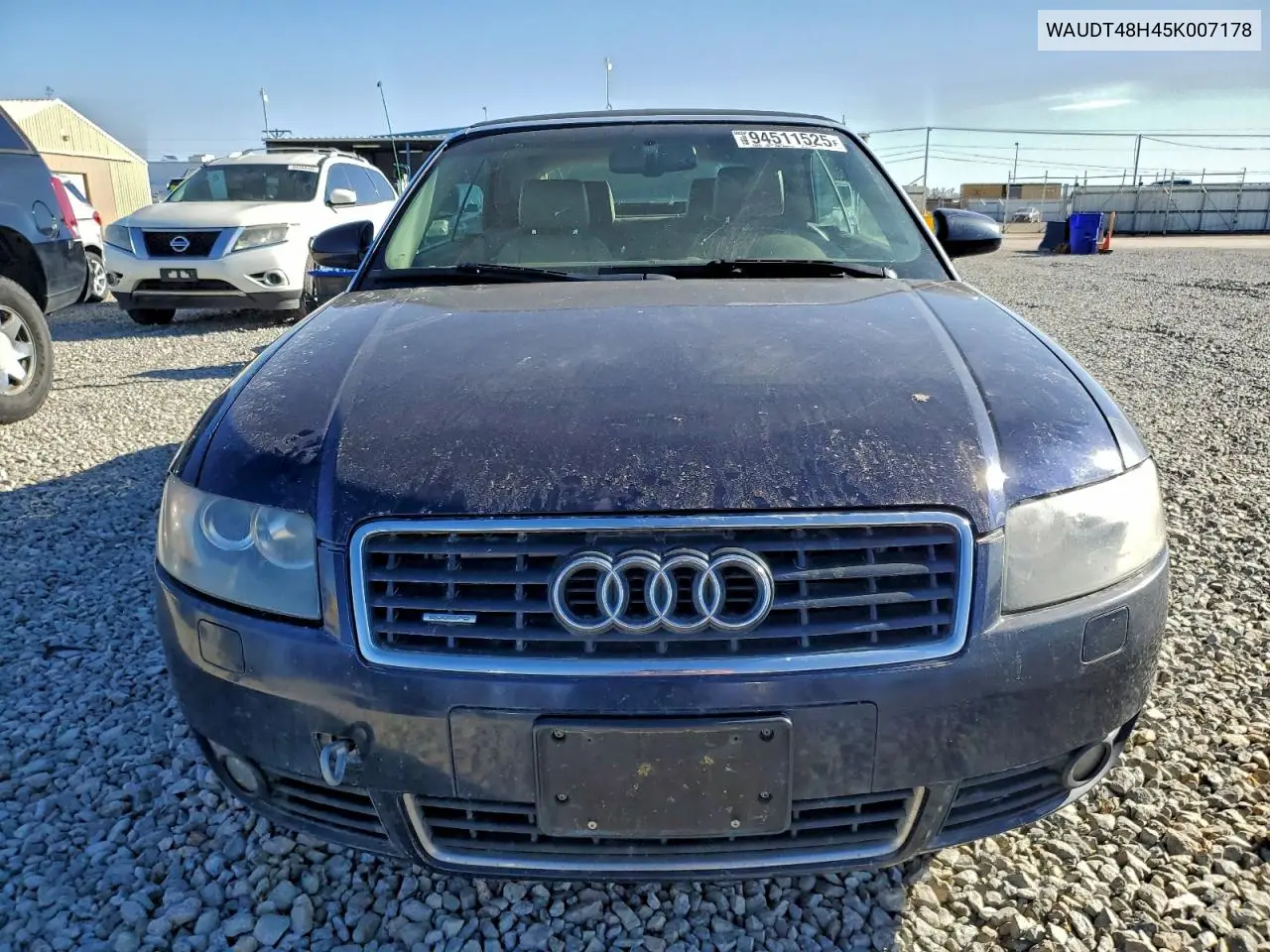 WAUDT48H45K007178 2005 Audi A4 Quattro Cabriolet