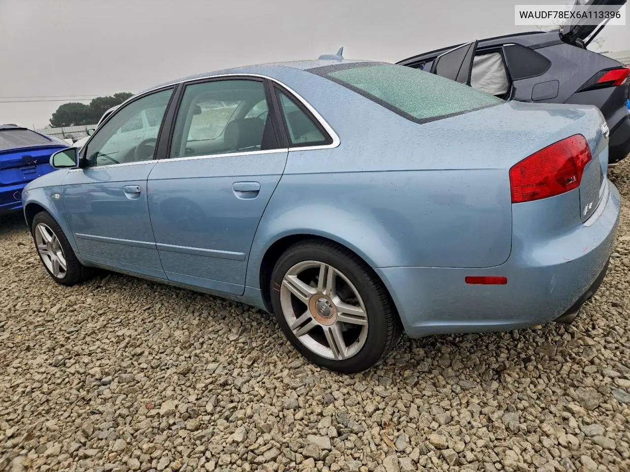 WAUDF78EX6A113396 2006 Audi A4 2.0T Quattro