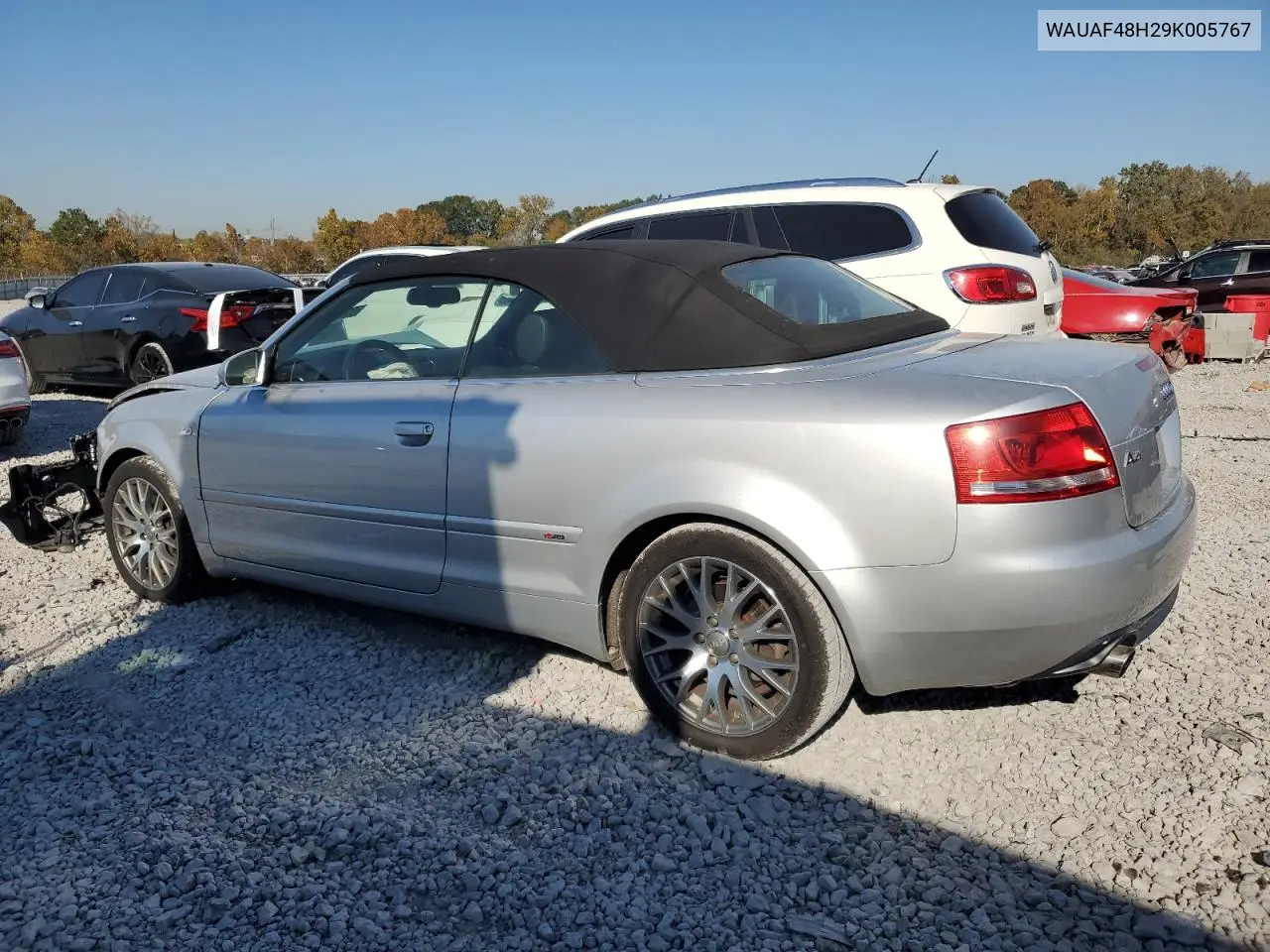 WAUAF48H29K005767 2009 Audi A4 2.0T Cabriolet