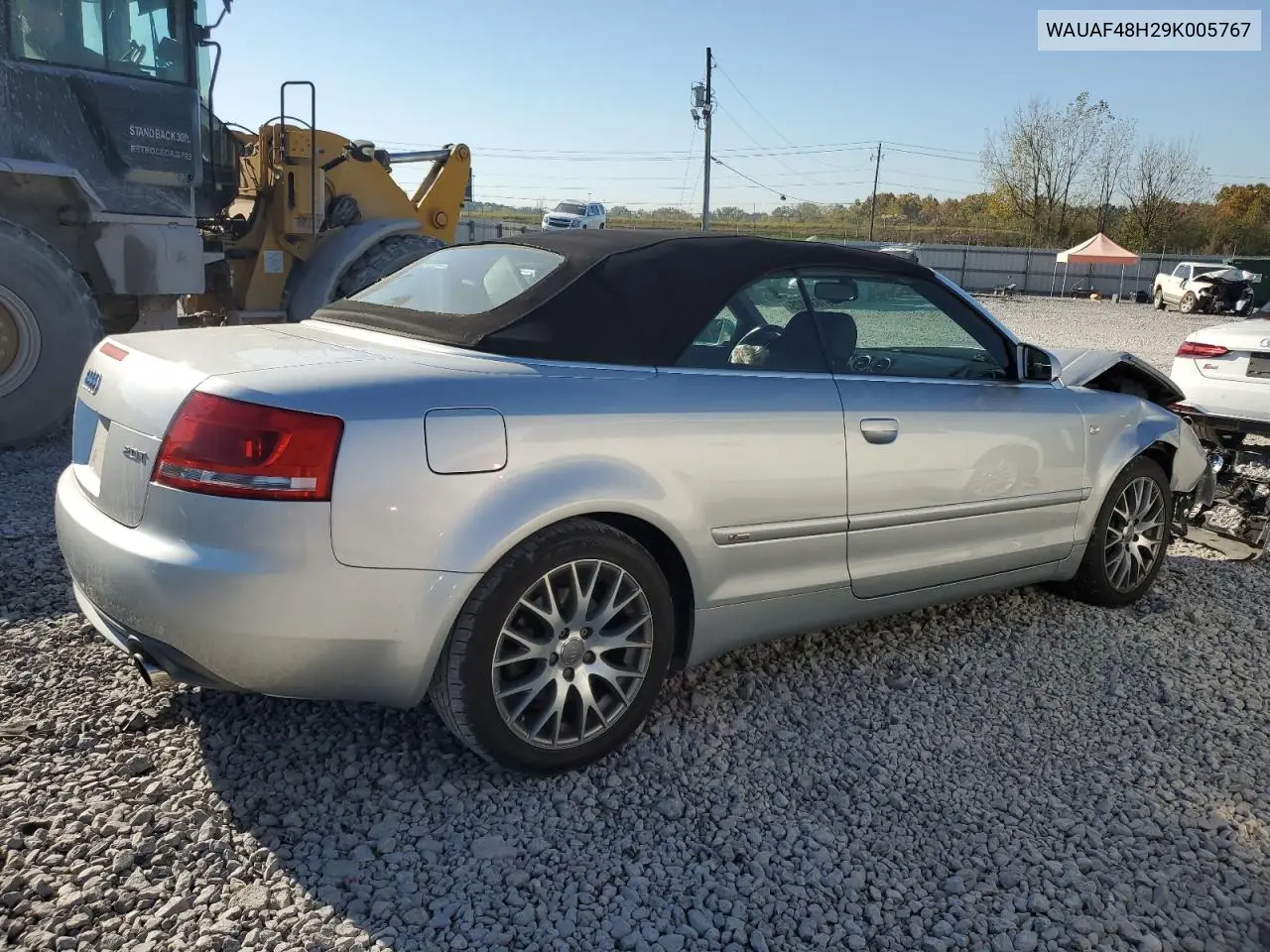 WAUAF48H29K005767 2009 Audi A4 2.0T Cabriolet