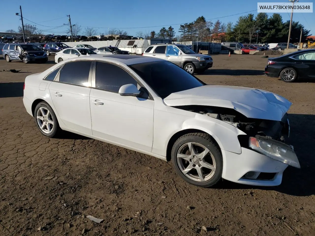 WAULF78KX9N036348 2009 Audi A4 2.0T Quattro