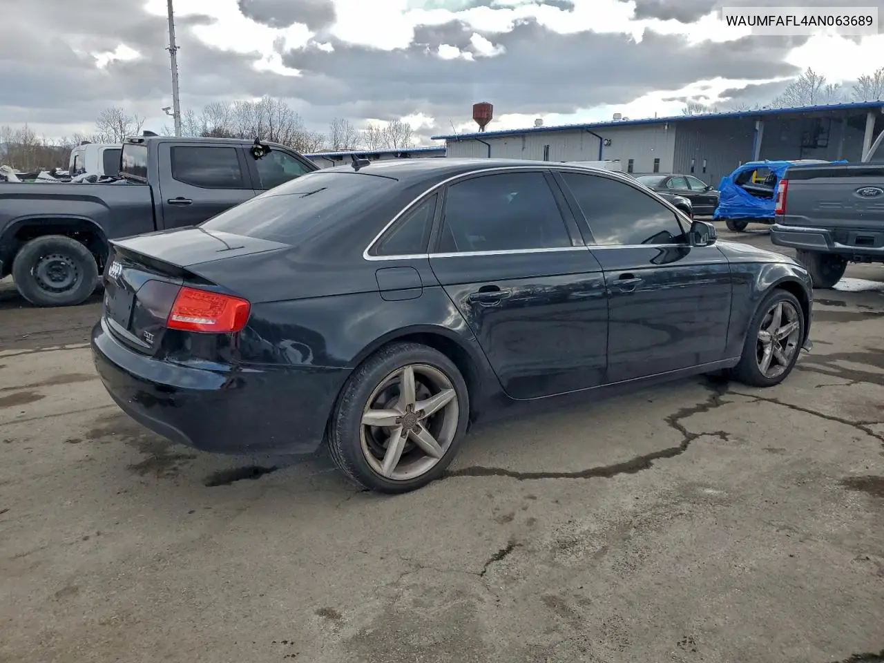 WAUMFAFL4AN063689 2010 Audi A4 Prestige