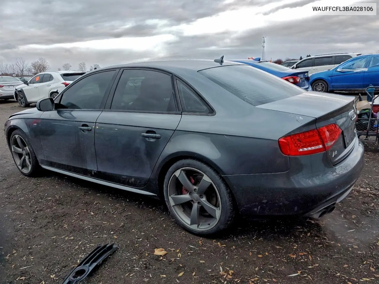 WAUFFCFL3BA028106 2011 Audi A4 Premium Plus