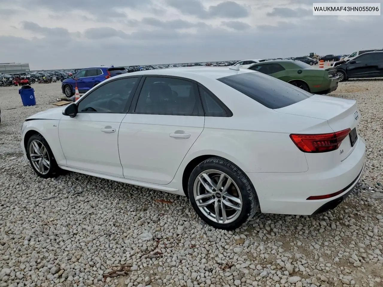 WAUKMAF43HN055096 2017 Audi A4 Ultra Premium