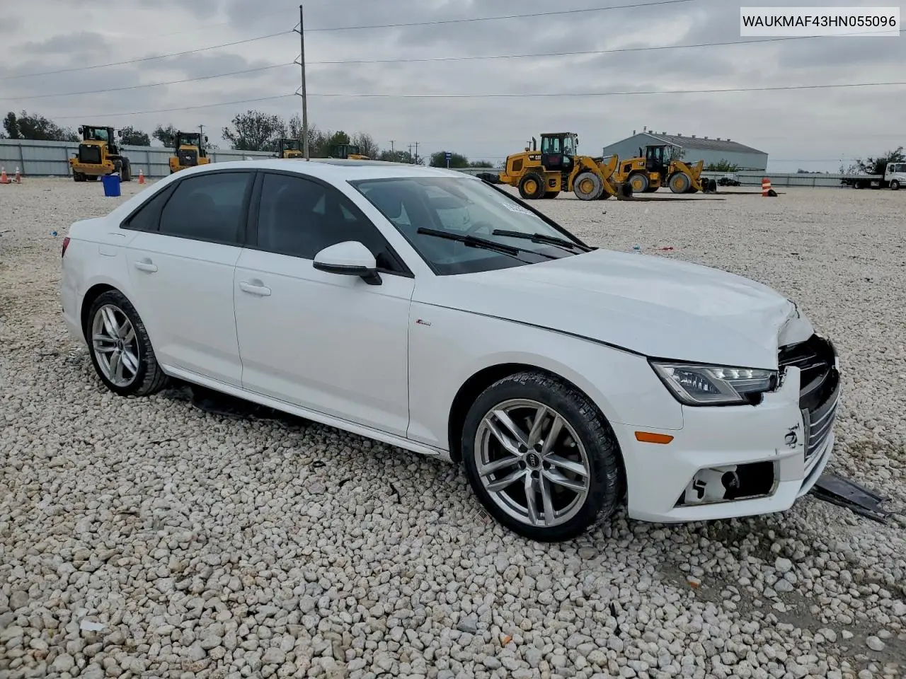 WAUKMAF43HN055096 2017 Audi A4 Ultra Premium