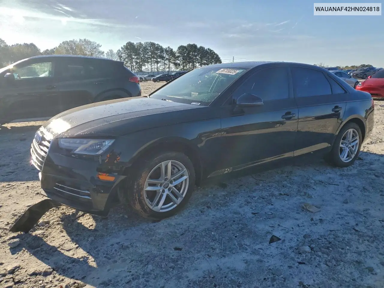 WAUANAF42HN024818 2017 Audi A4 Premium