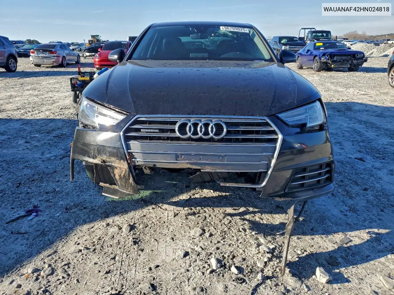 WAUANAF42HN024818 2017 Audi A4 Premium