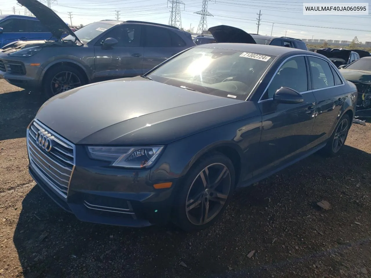 WAULMAF40JA060595 2018 Audi A4 Premium Plus