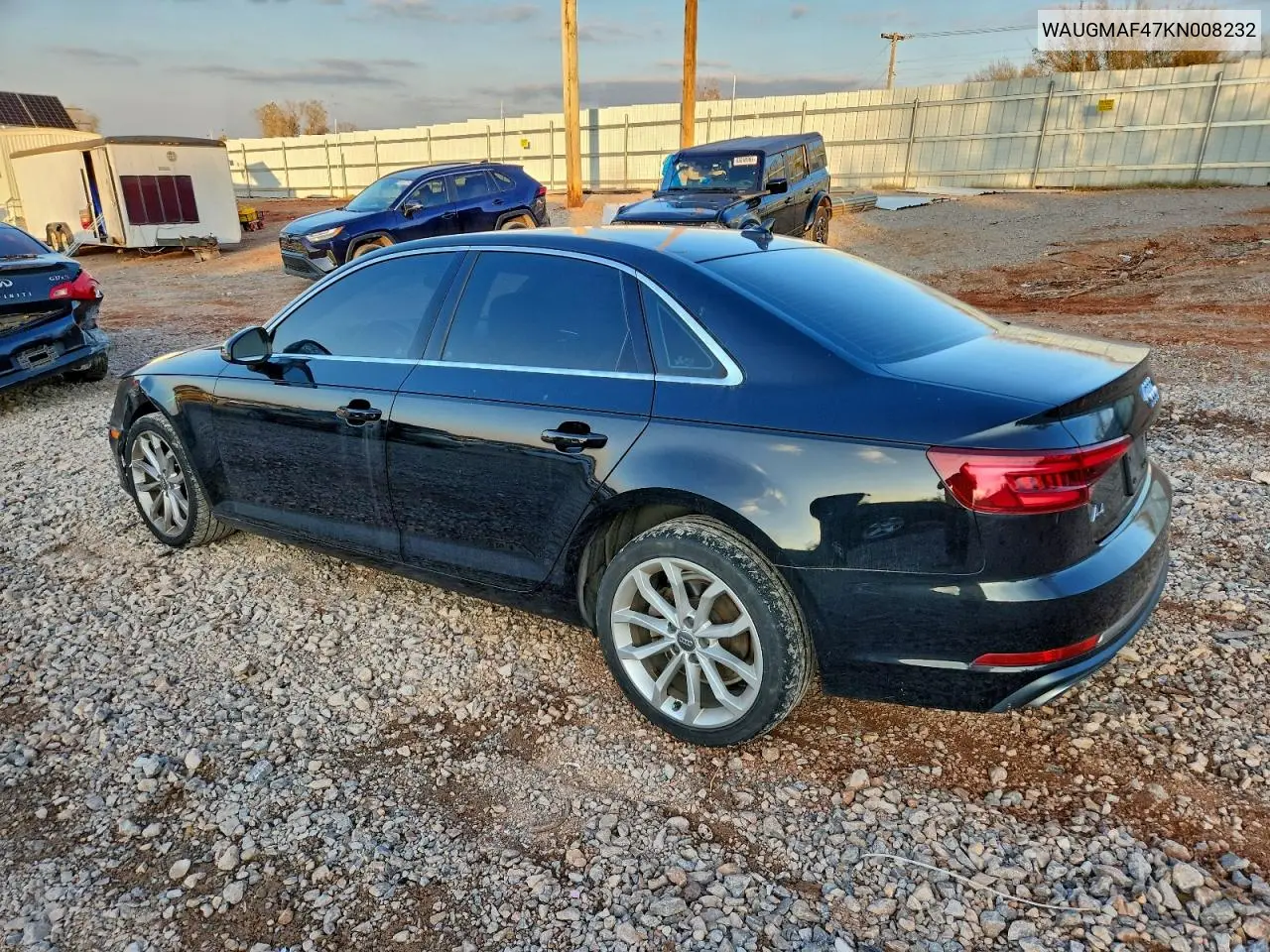 WAUGMAF47KN008232 2019 Audi A4 Premium