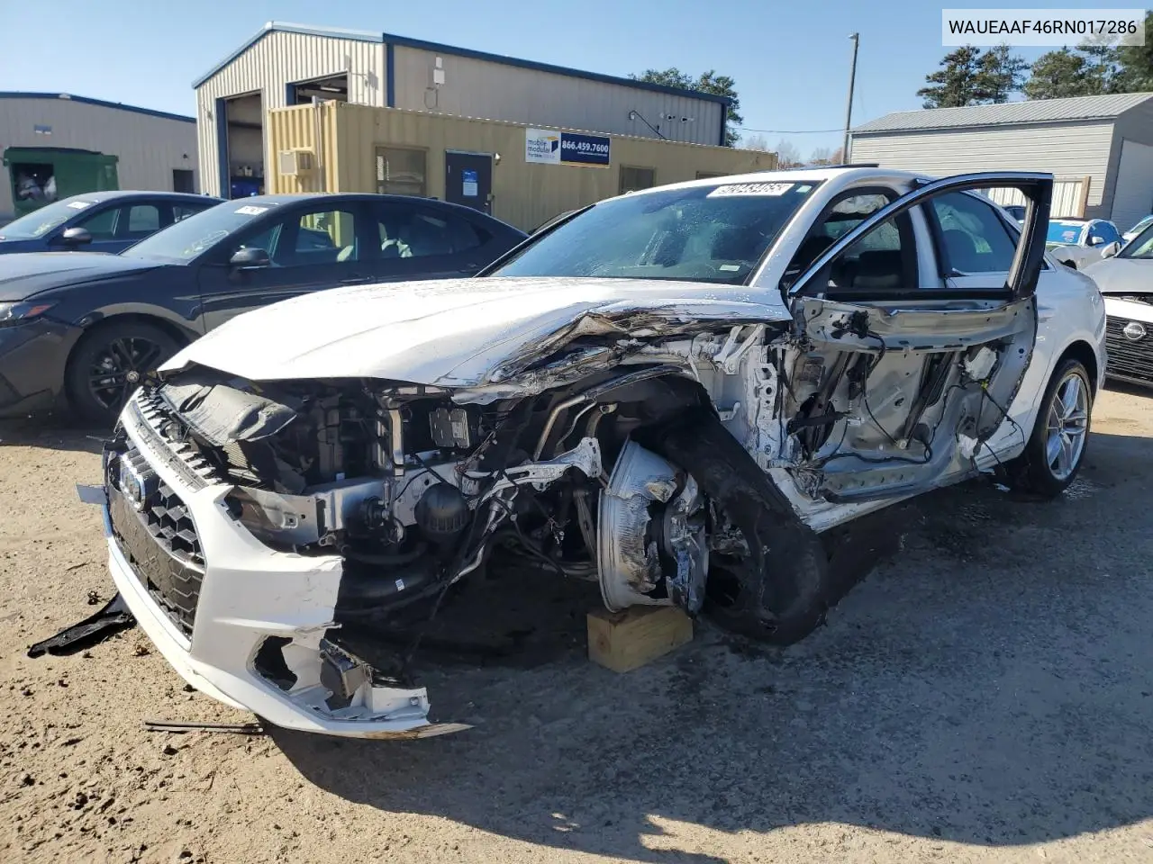 WAUEAAF46RN017286 2024 Audi A4 Premium Plus 45