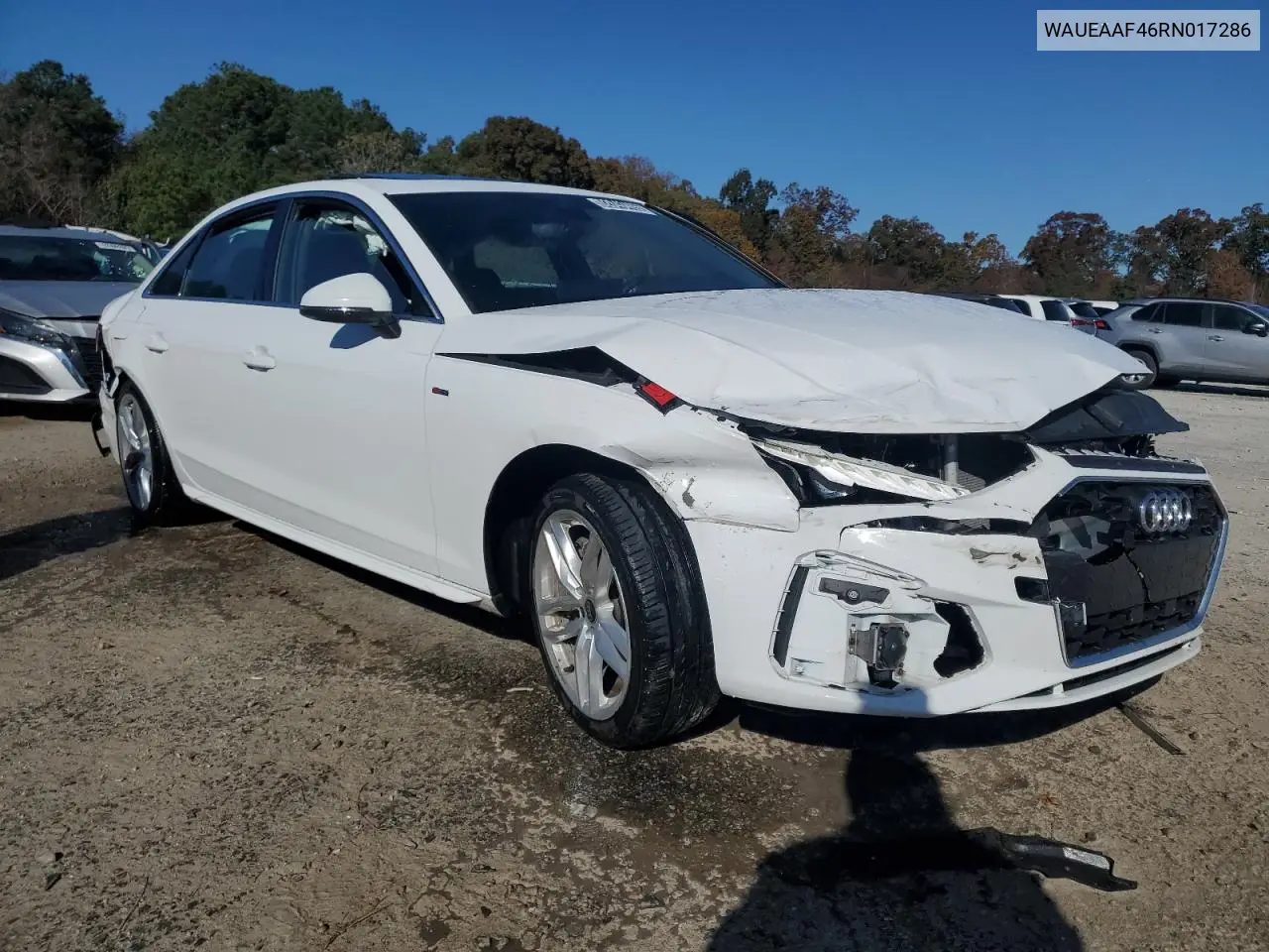 WAUEAAF46RN017286 2024 Audi A4 Premium Plus 45