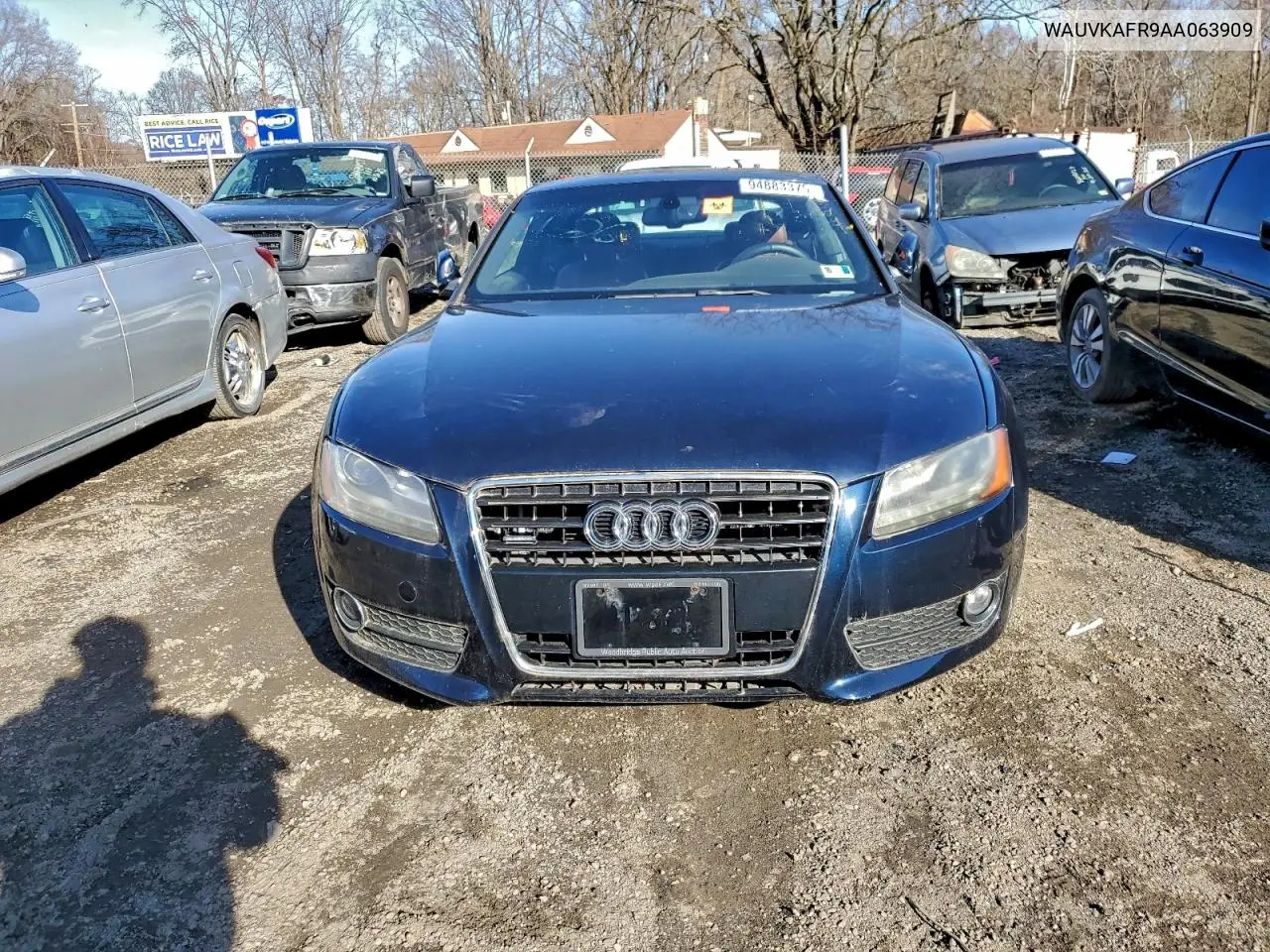 WAUVKAFR9AA063909 2010 Audi A5 Prestige