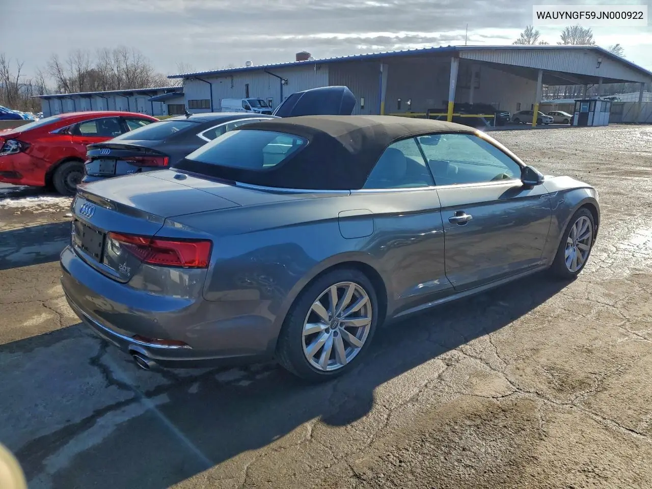 WAUYNGF59JN000922 2018 Audi A5 Premium Plus
