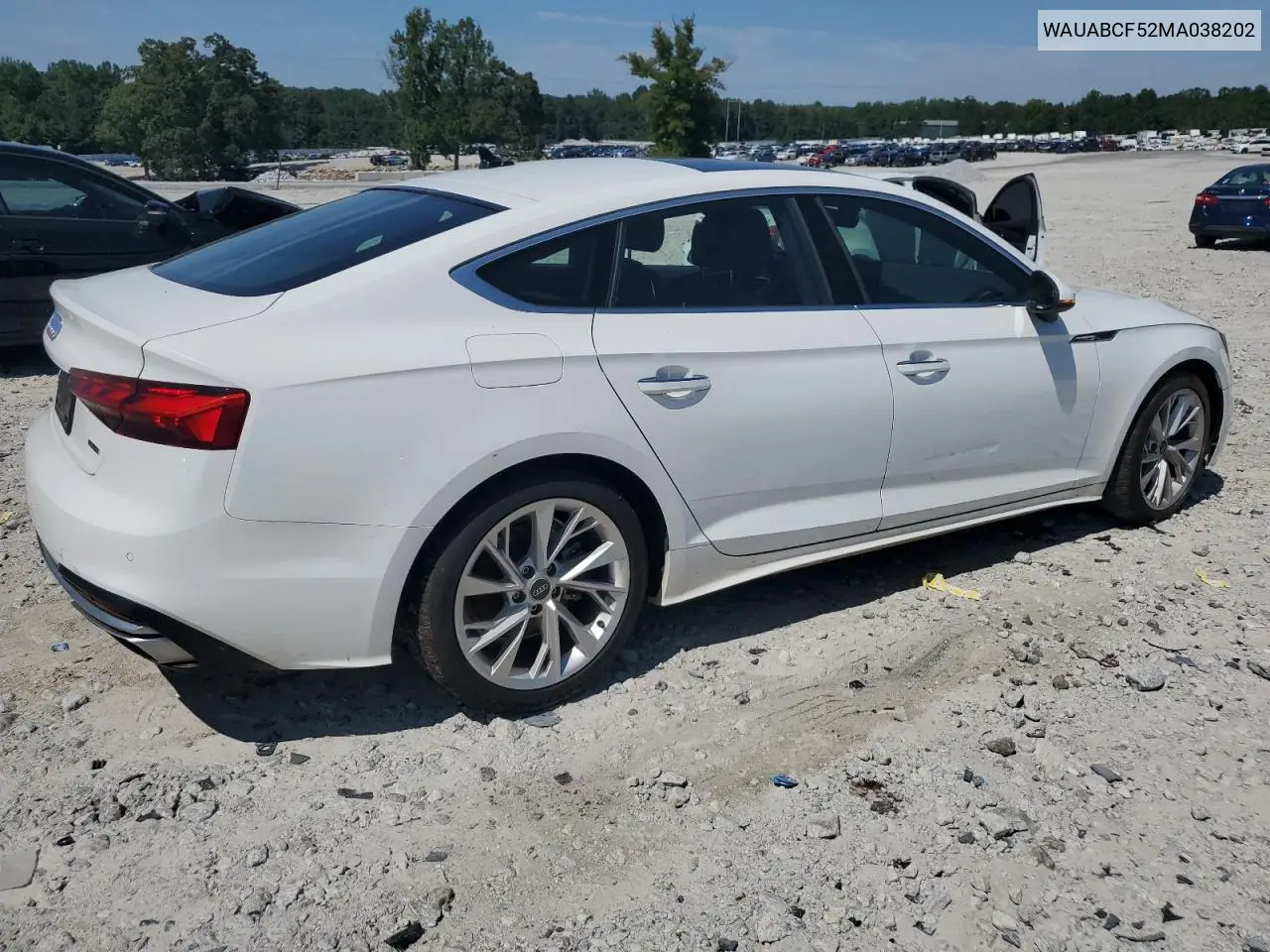 WAUABCF52MA038202 2021 Audi A5 Premium 40