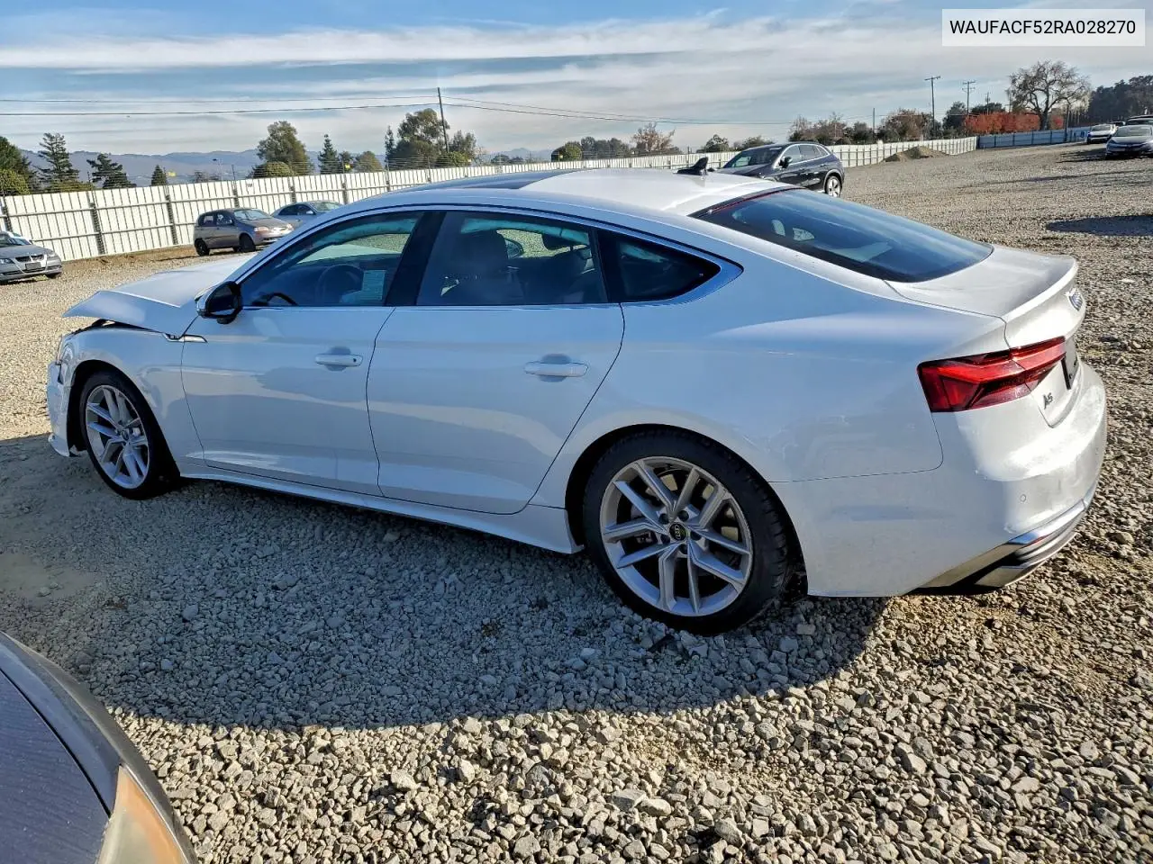 WAUFACF52RA028270 2024 Audi A5 Premium Plus 45