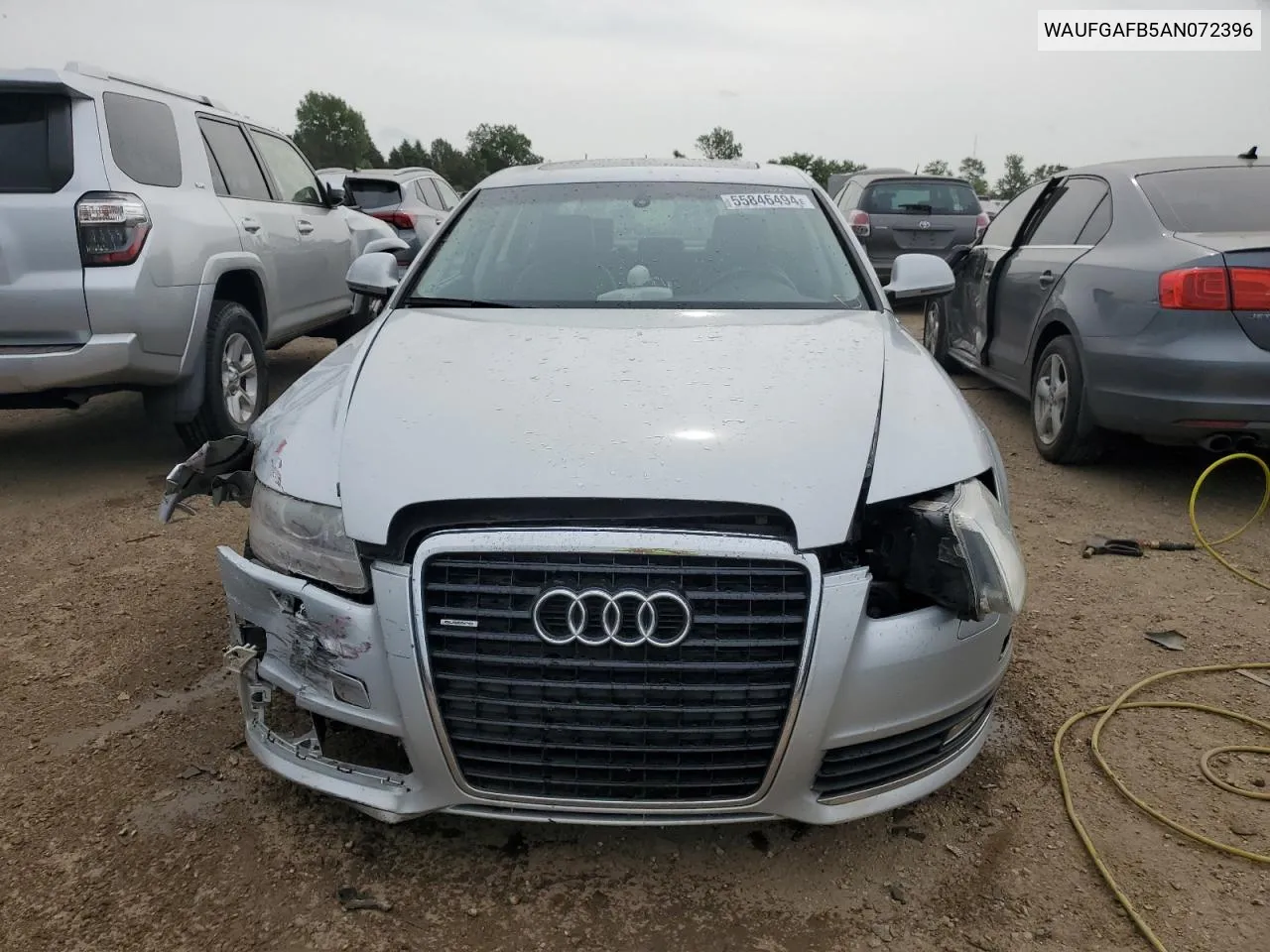 WAUFGAFB5AN072396 2010 Audi A6 Premium Plus