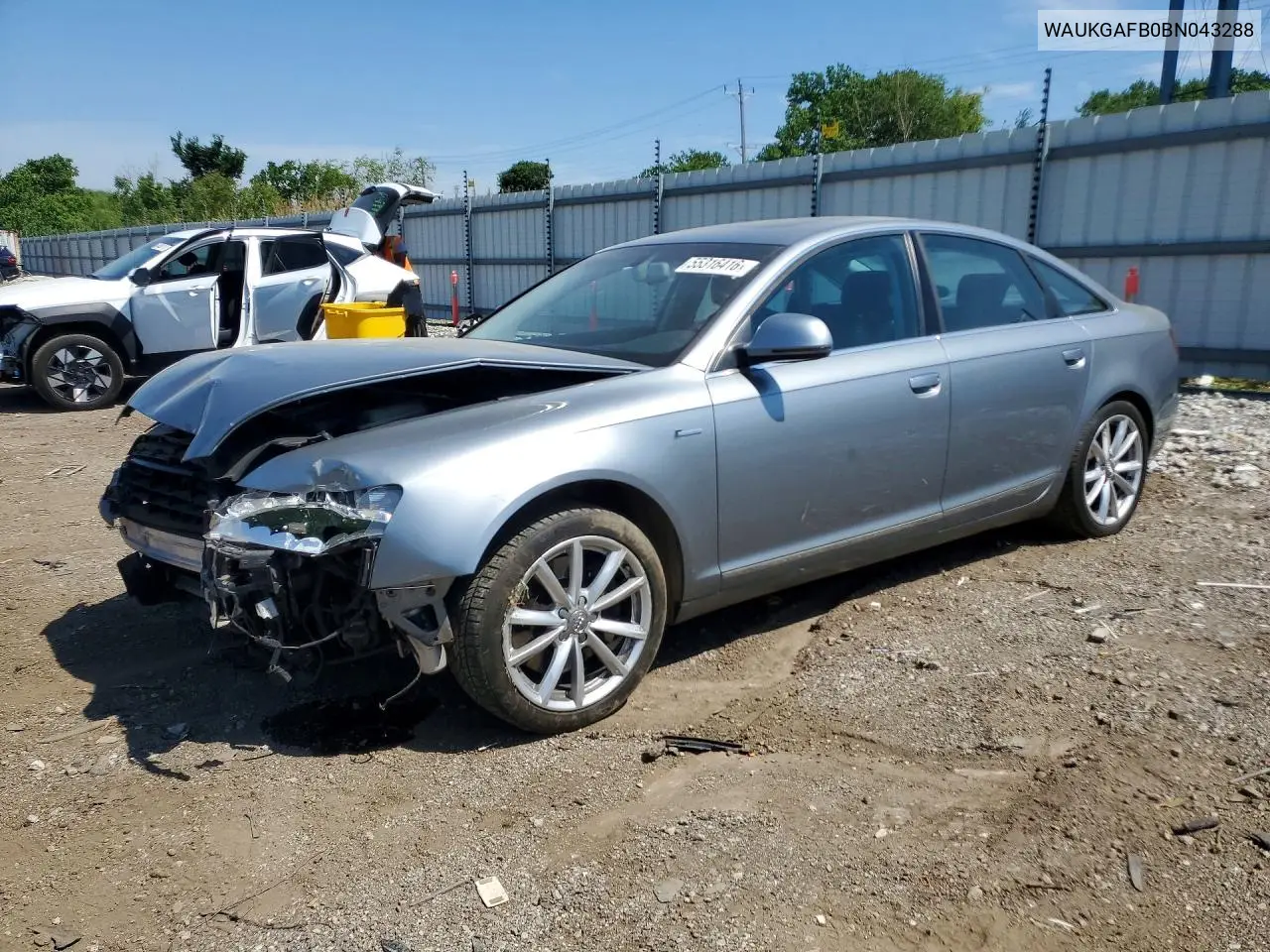 WAUKGAFB0BN043288 2011 Audi A6 Prestige