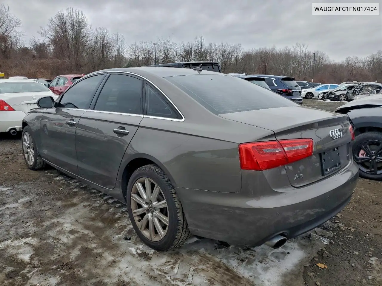 WAUGFAFC1FN017404 2015 Audi A6 Premium Plus